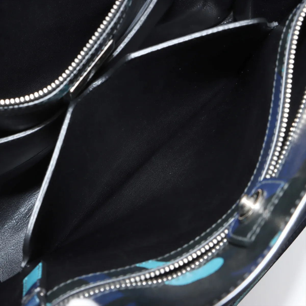 Saffiano Travel Leather 2WAY Handbag Blue VA1016 — view 10