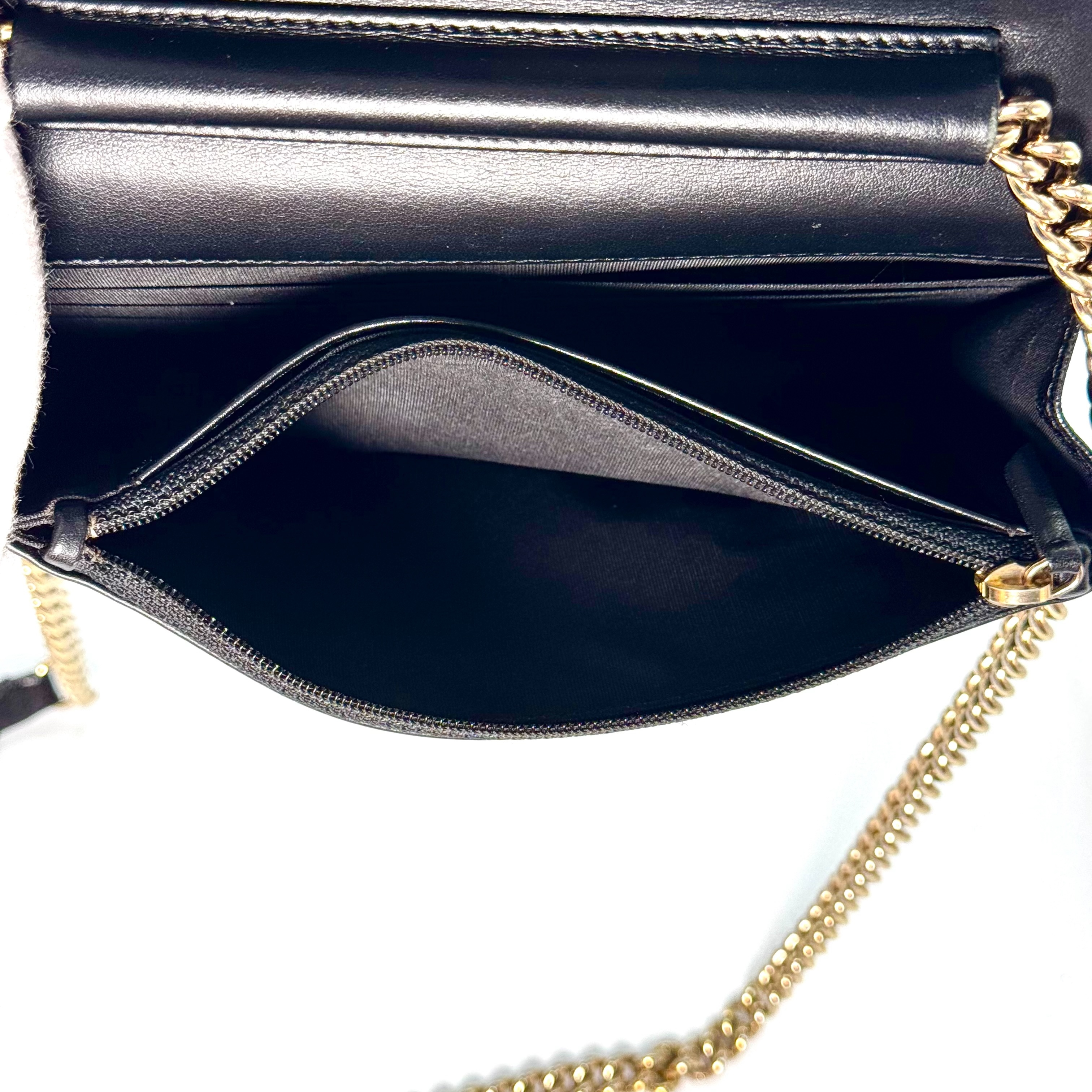 Caviar Skin V-Stitch Chain Shoulder Bag, Black, 27812150 (Shoulder Bag) — view 5