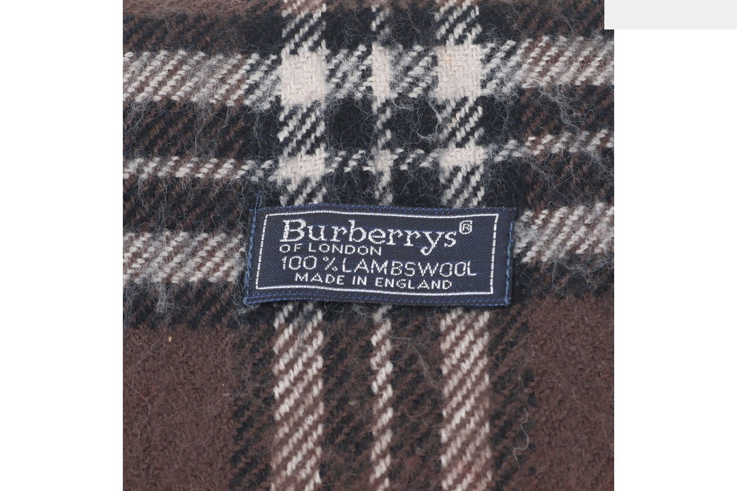 Nova Check scarf with tags attached. — view 3