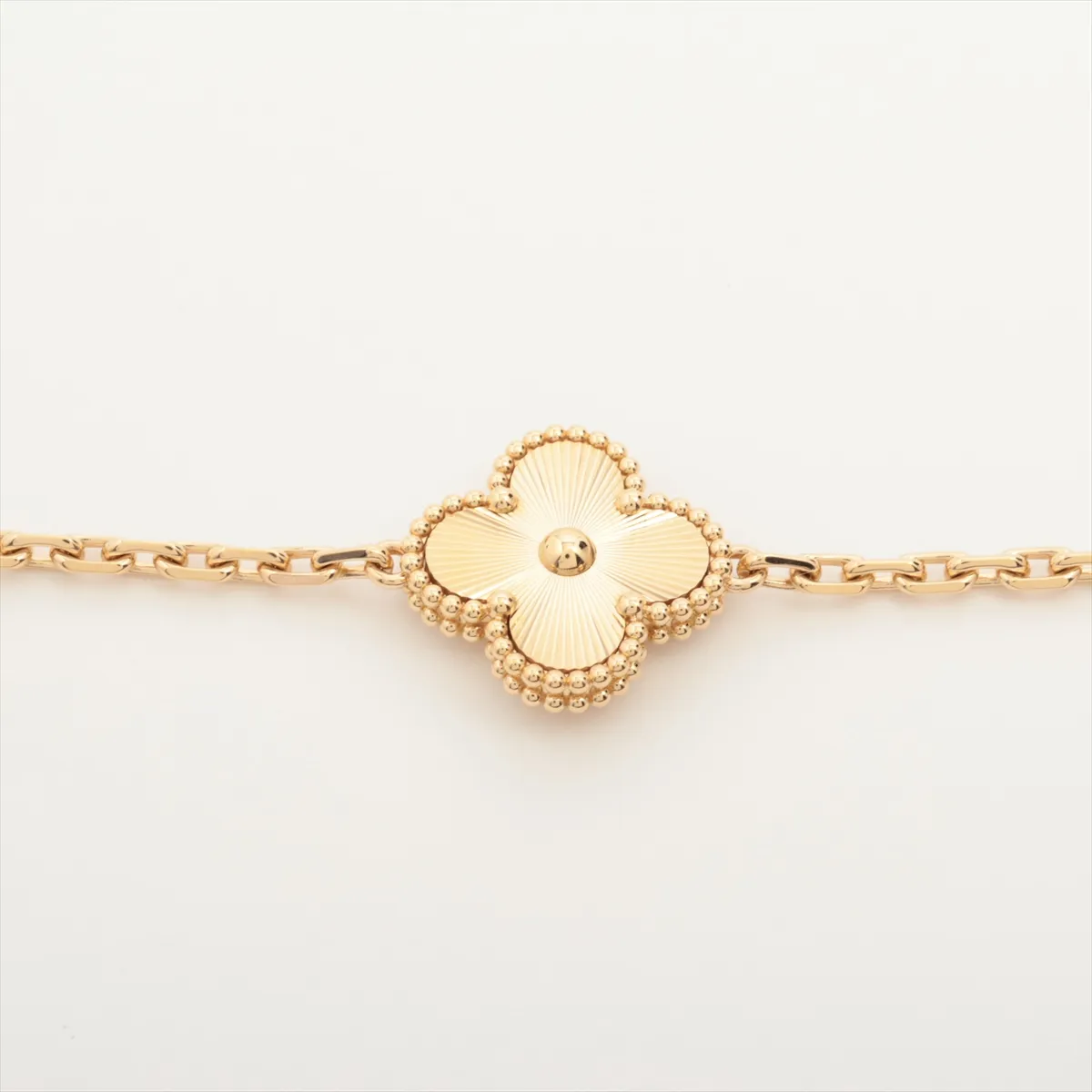 Vintage Alhambra Guilloche 5P Bracelet 750(YG) 18.6g JD754375 Hallmark crushed VCARP3JK00 — view 3