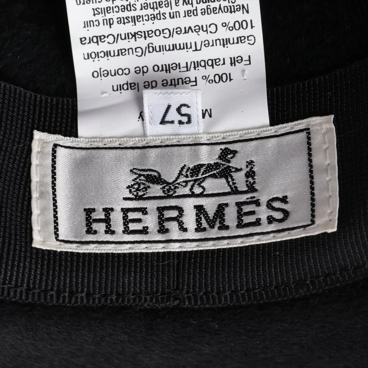 hat, size 57, Lapin, black. Shows wear, — view 5