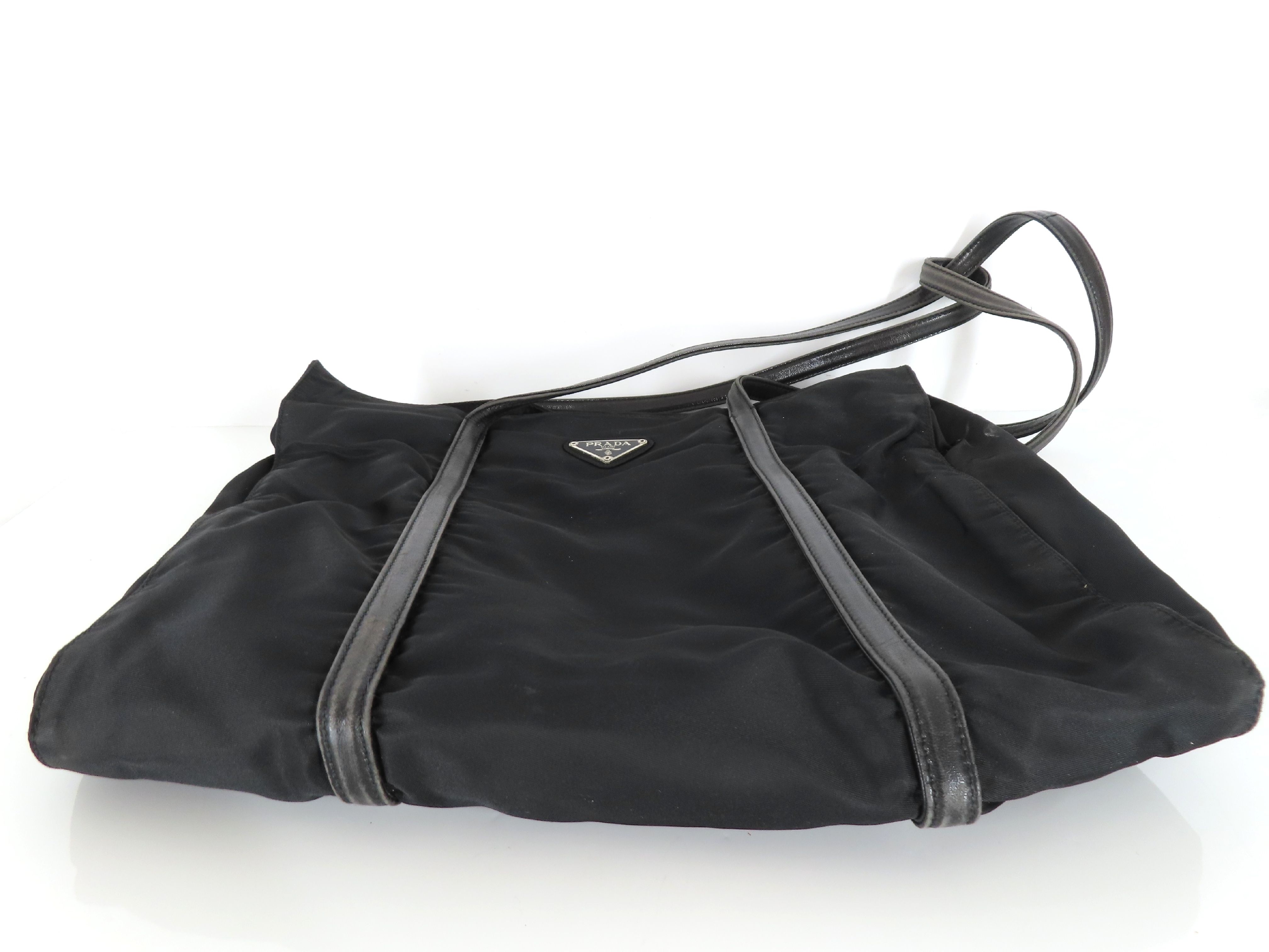 Nylon Tote Bag, Black — view 7