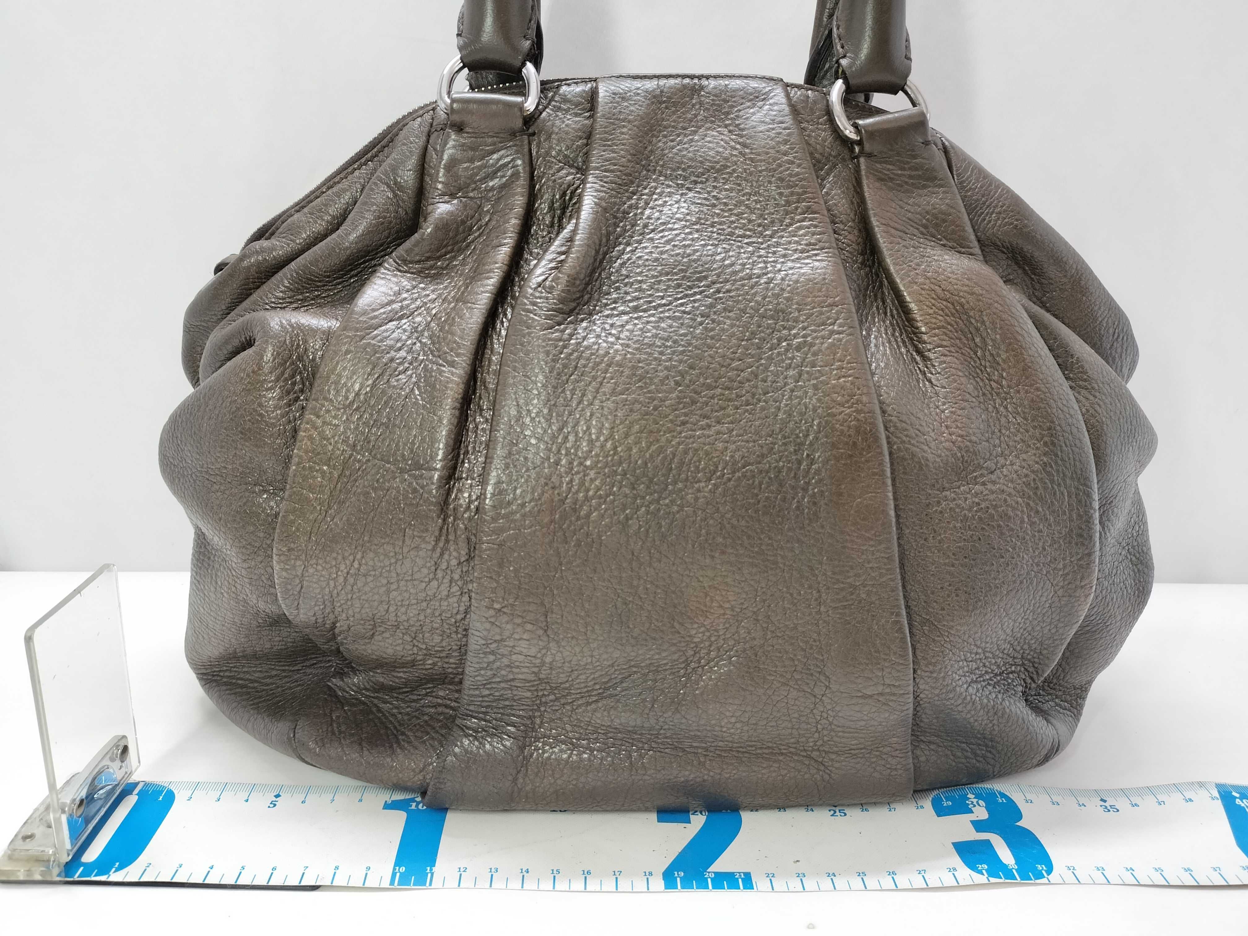 grained leather handbag, serial handbag — view 2