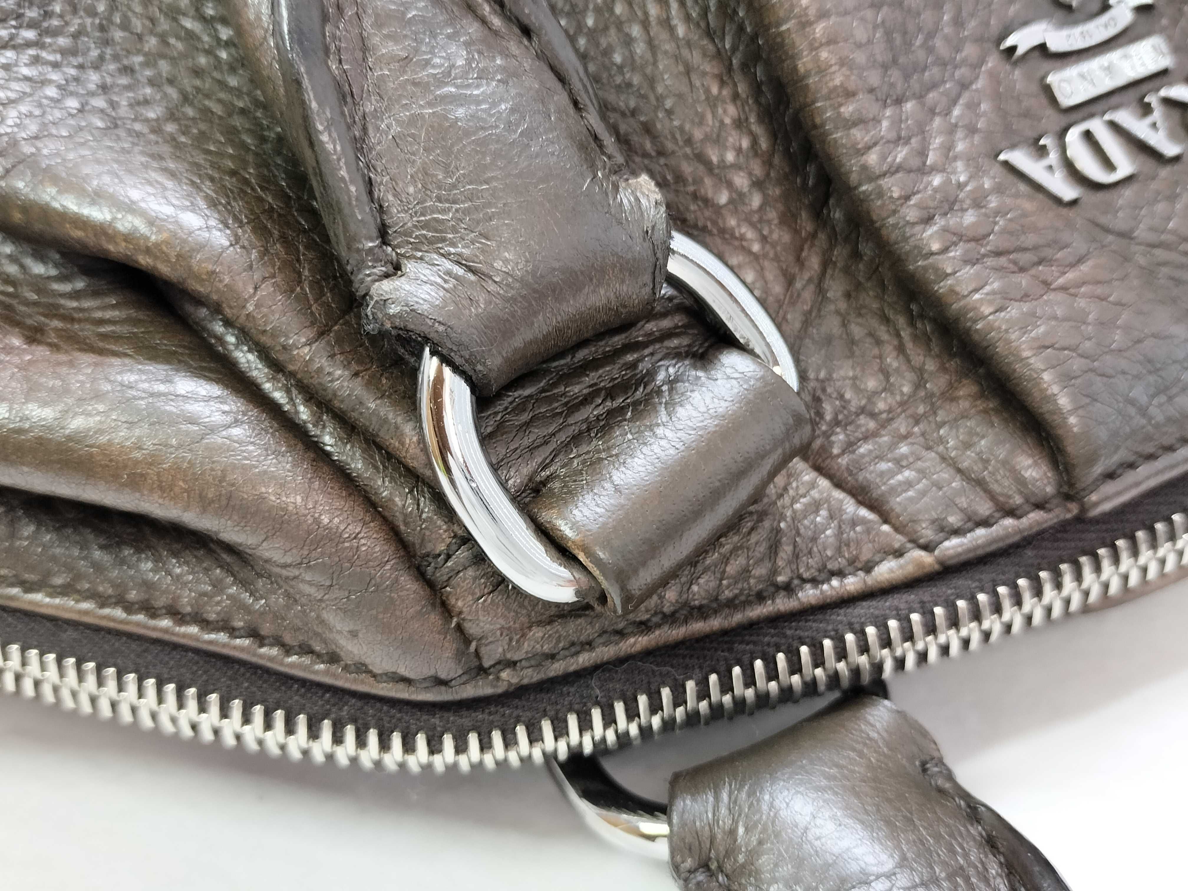 grained leather handbag, serial handbag — view 5
