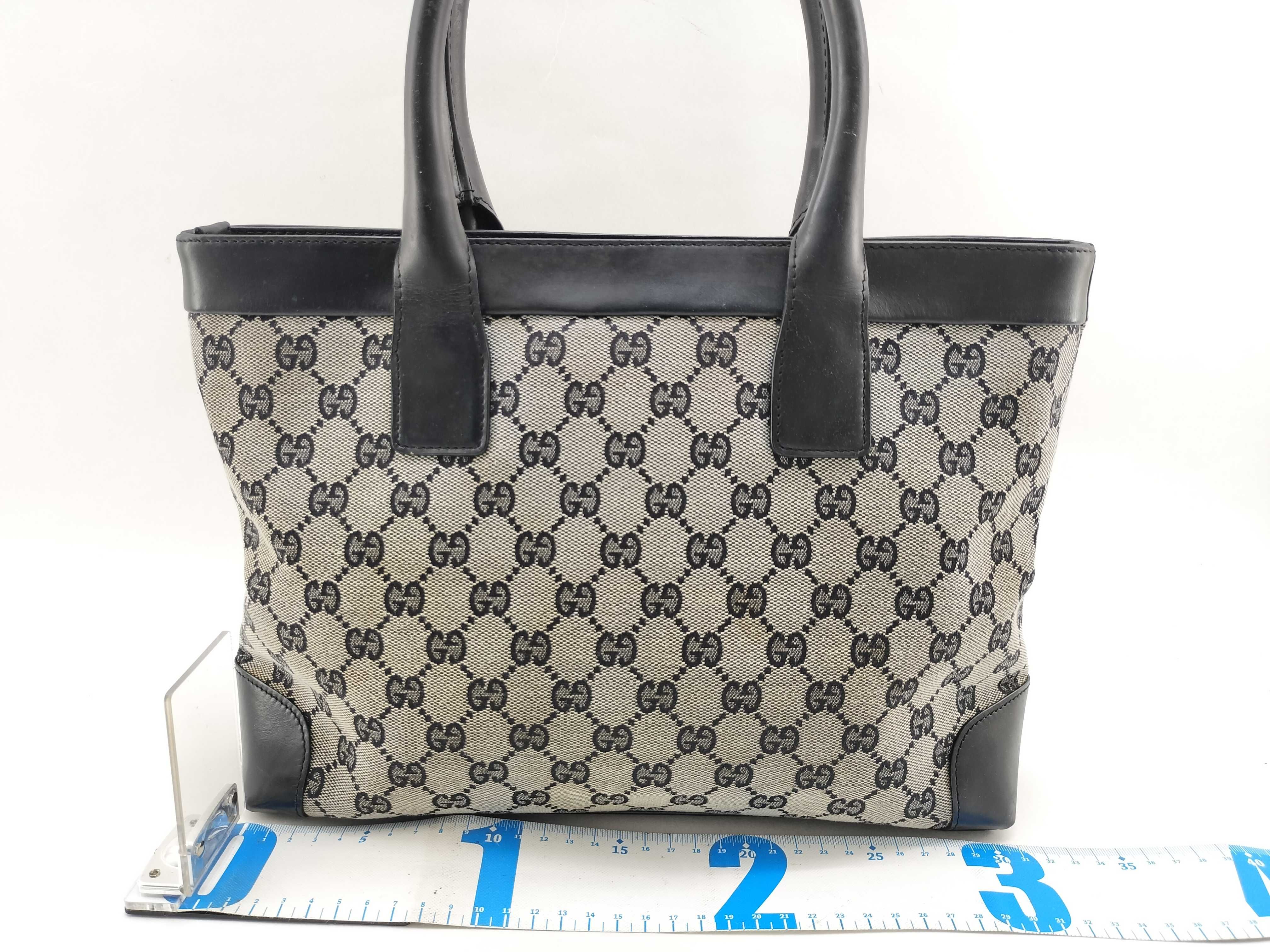 GG Canvas Tote Bag, Black Canvas Handbag — view 2