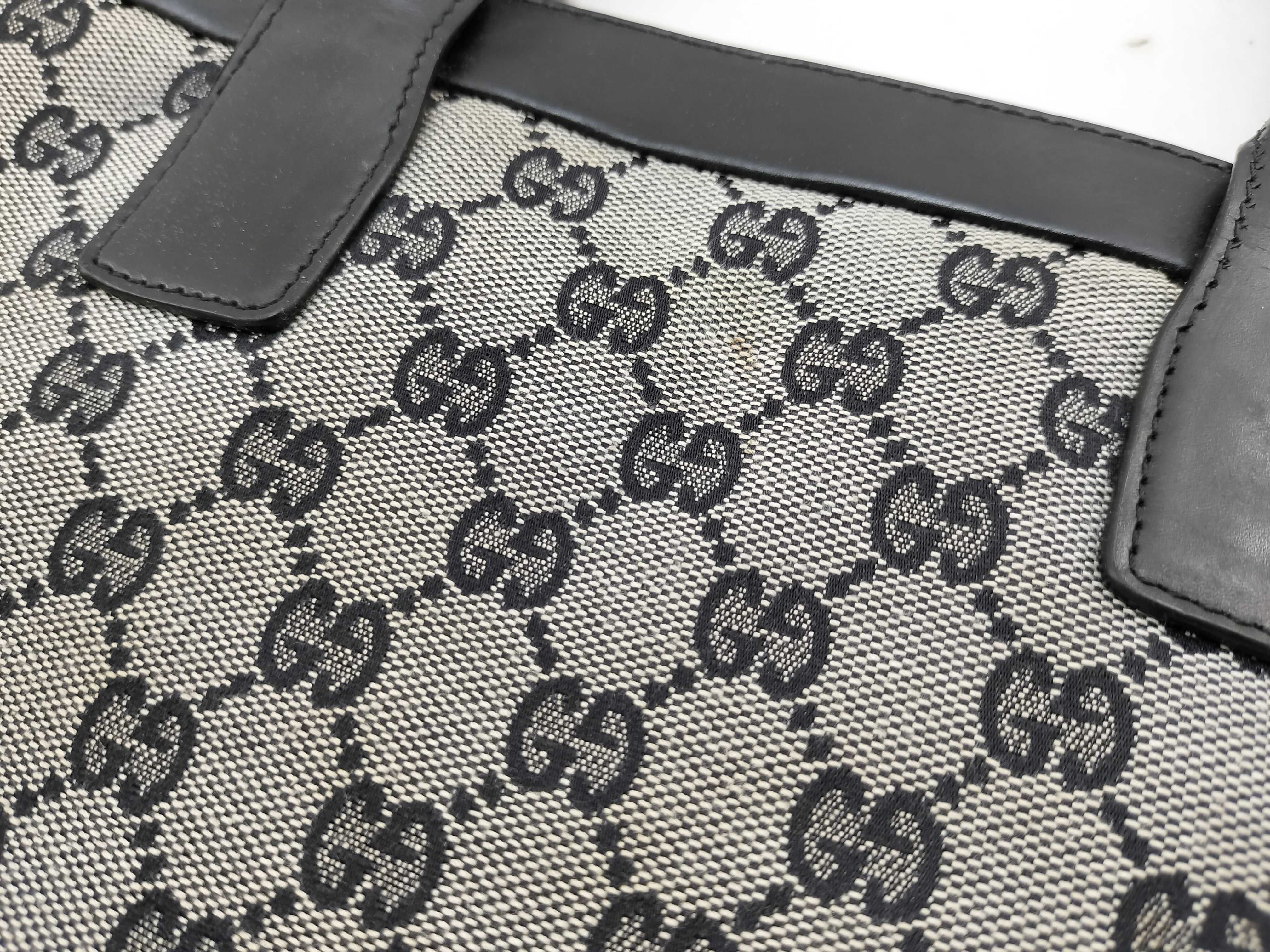GG Canvas Tote Bag, Black Canvas Handbag — view 15
