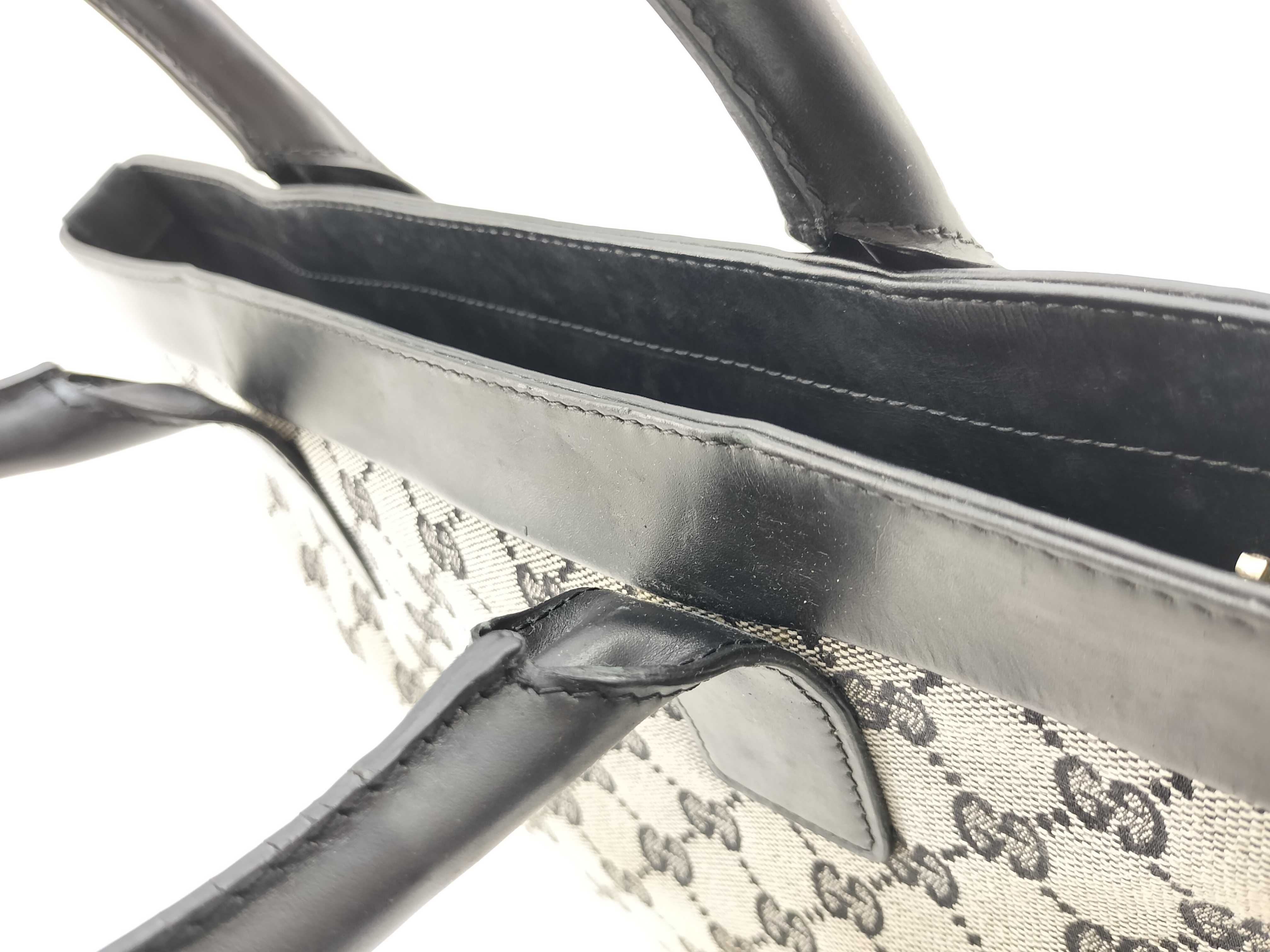 GG Canvas Tote Bag, Black Canvas Handbag — view 7