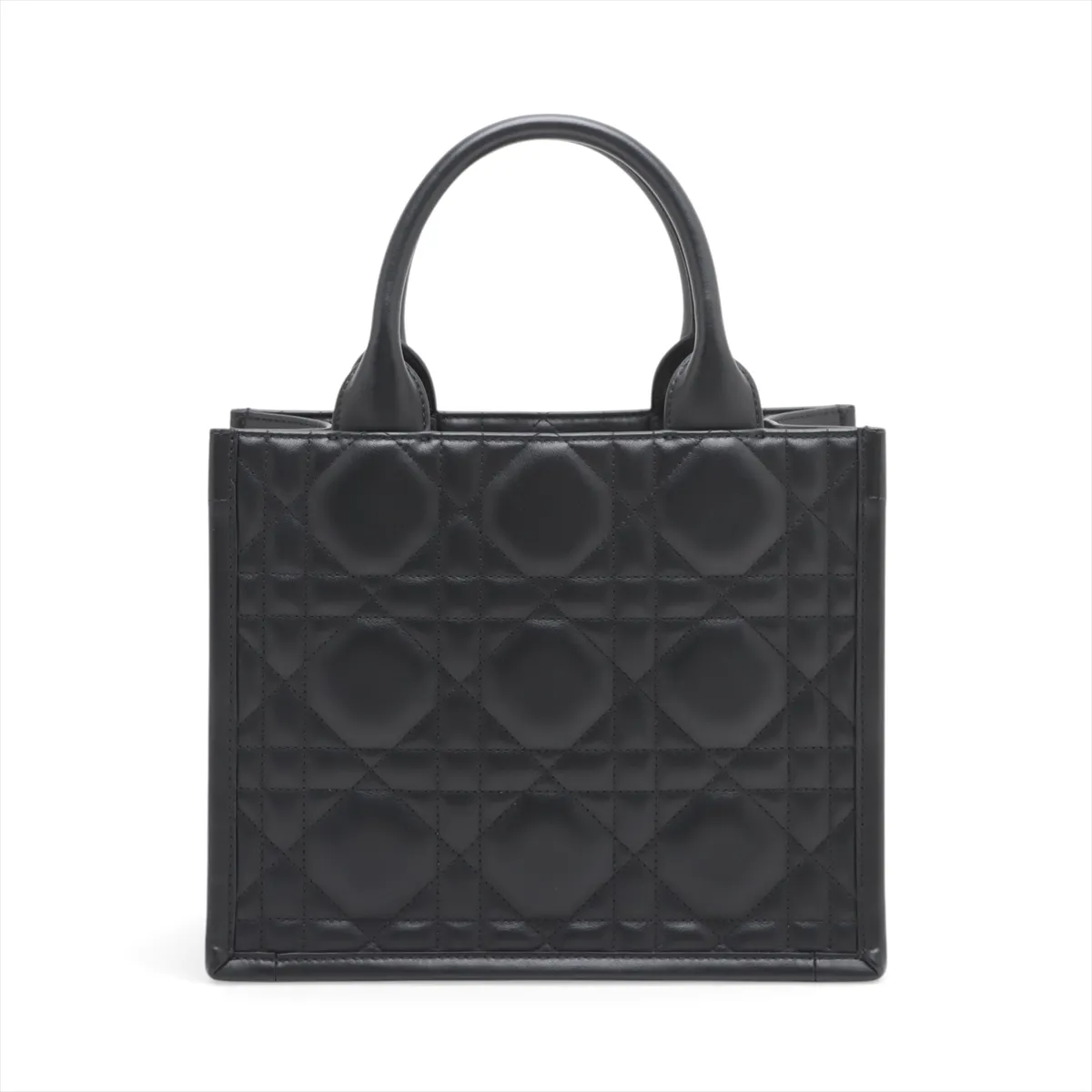 Macro Cannage Book Tote Small Leather 2WAY Tote Bag Black — view 2