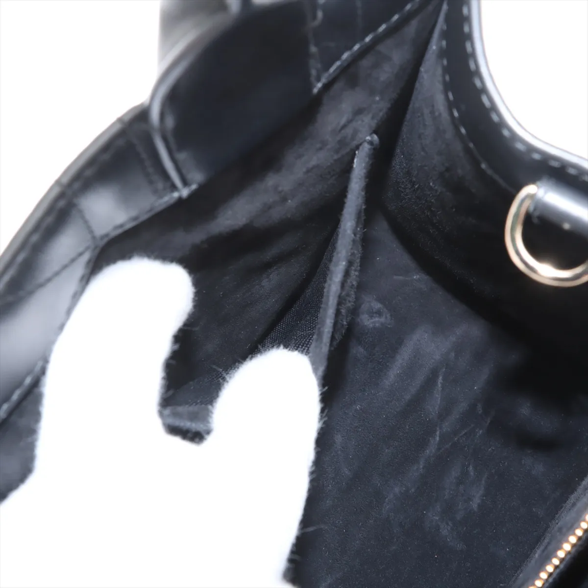 Macro Cannage Book Tote Small Leather 2WAY Tote Bag Black — view 10