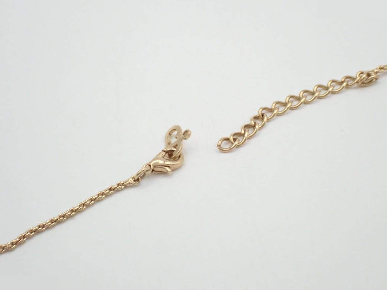 Gold necklace with stone, chain approximately 42cm long. — view 2