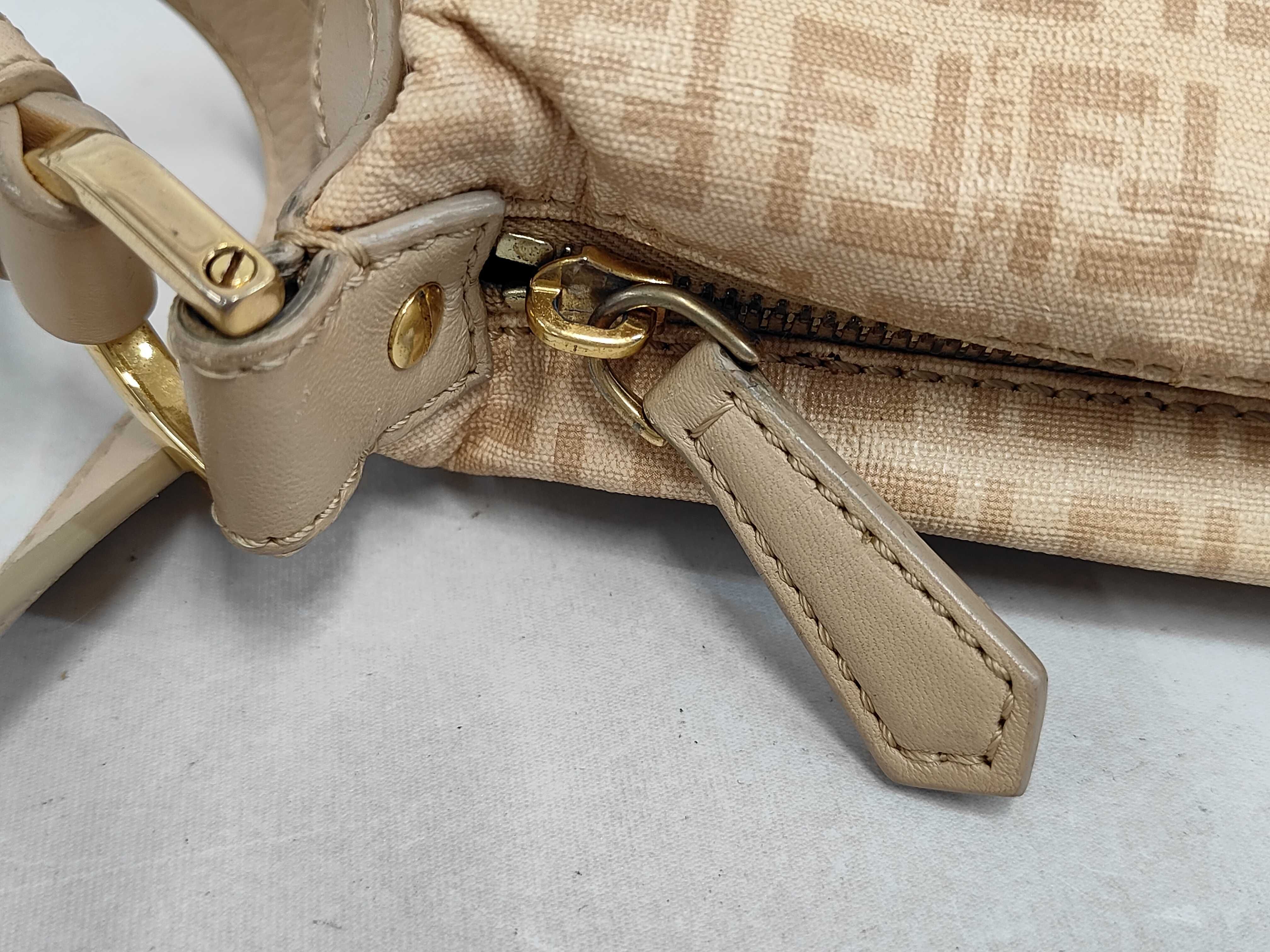 Zucchino Shoulder Bag, Sacoche, Front Pocket, Leather & PVC, Beige Shoulder Bag — view 7