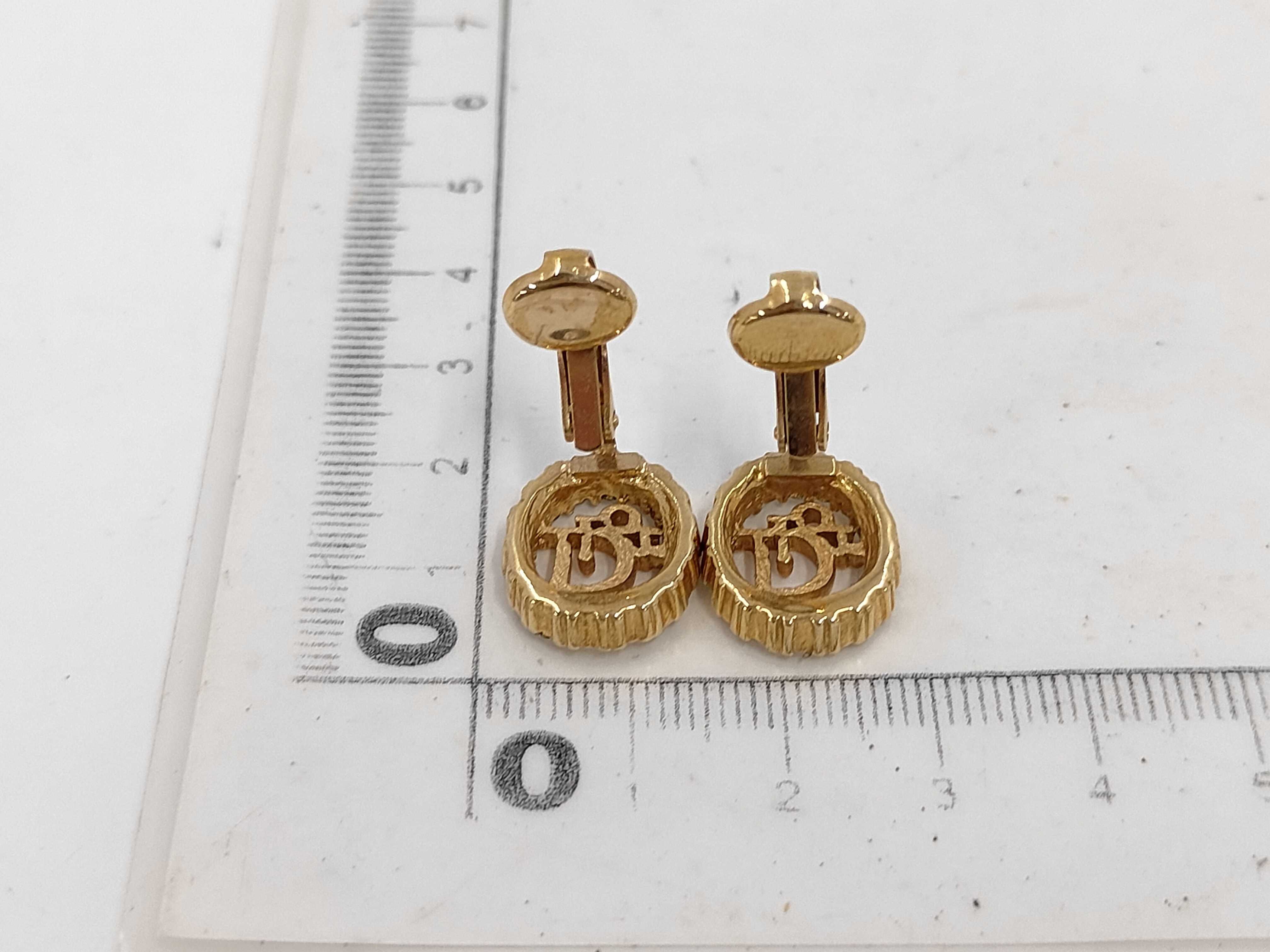 Logo Rhinestone GP Earrings — view 2