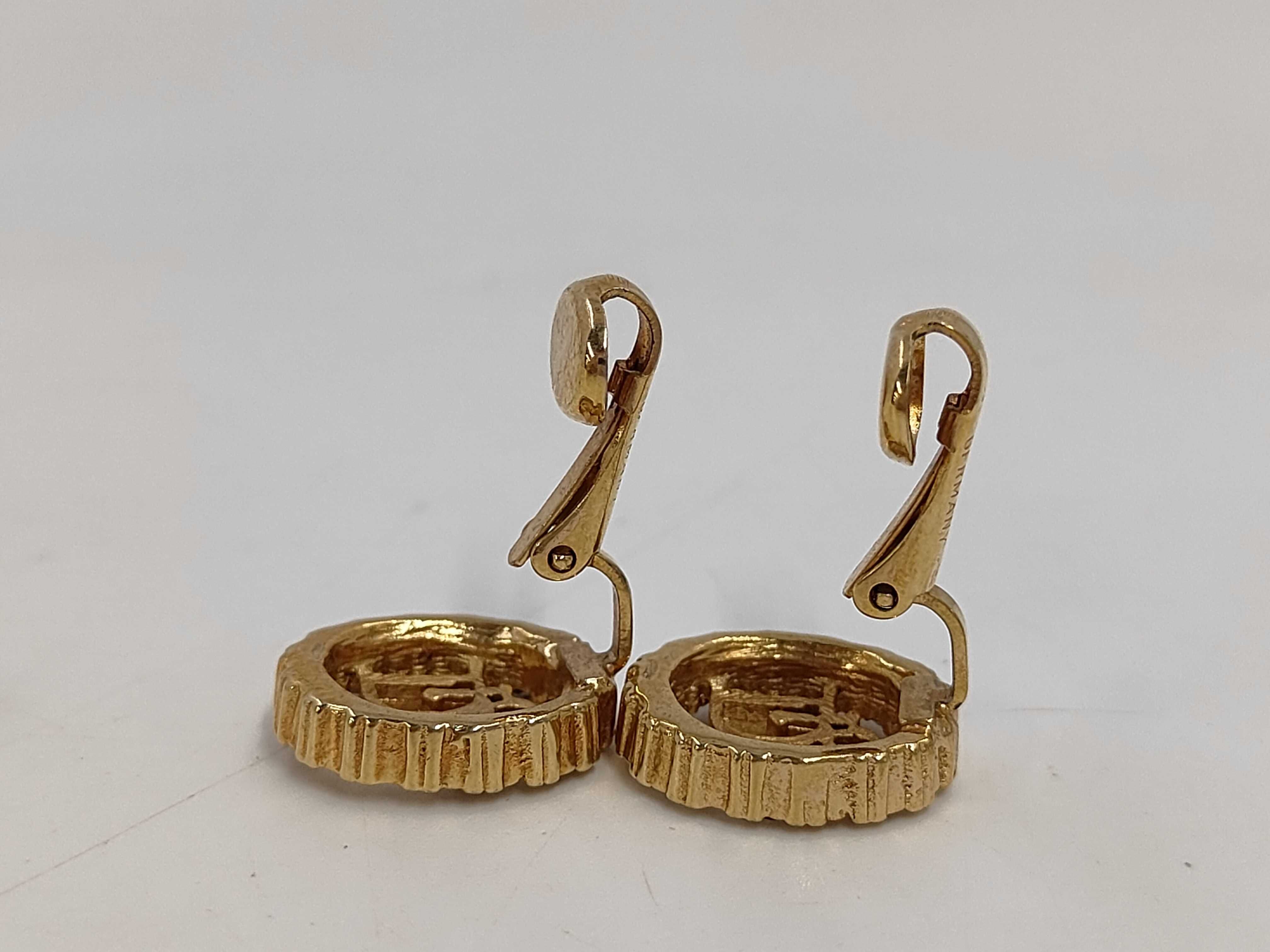 Logo Rhinestone GP Earrings — view 3