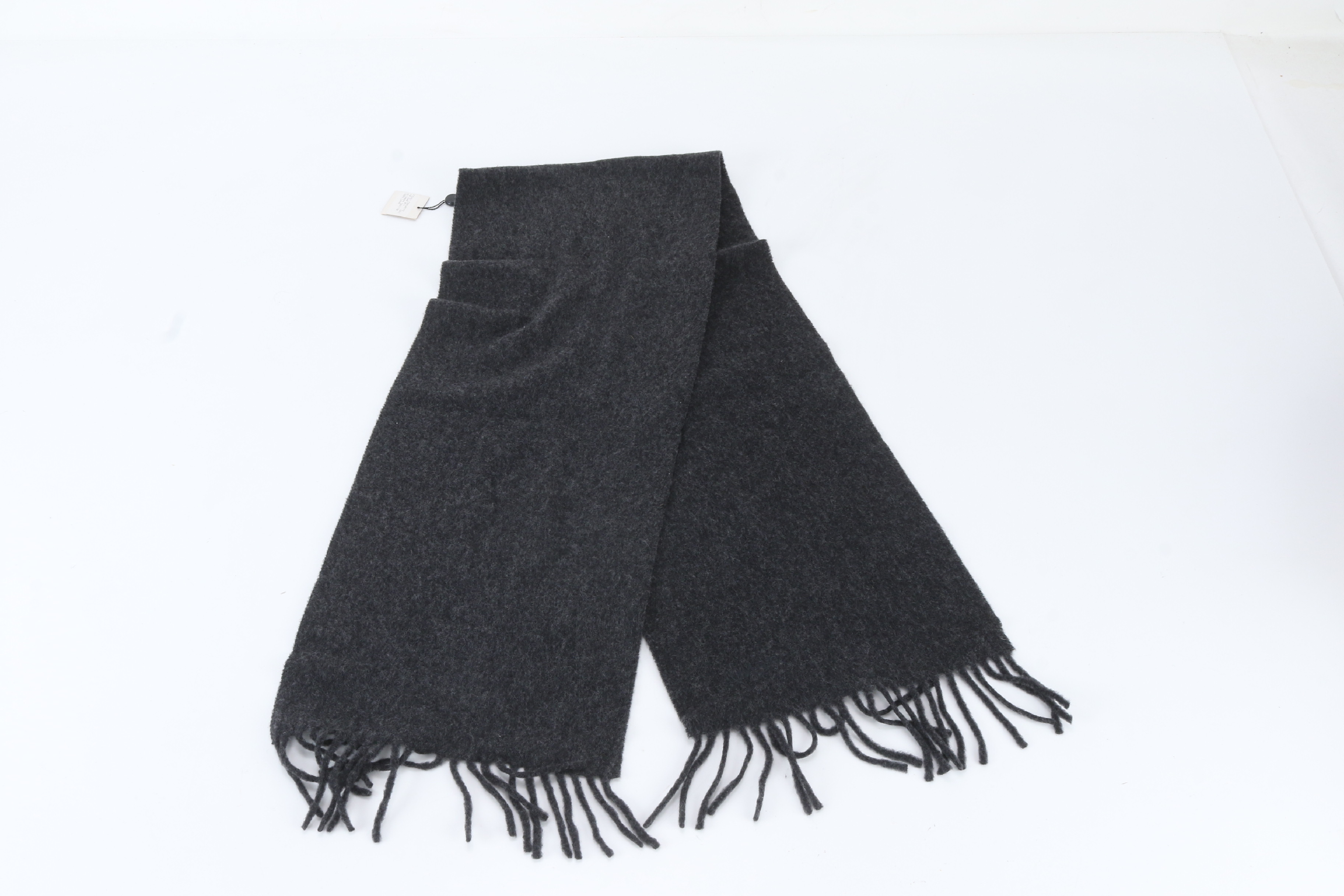 tagged fringe scarf, black, other accessories — view 2