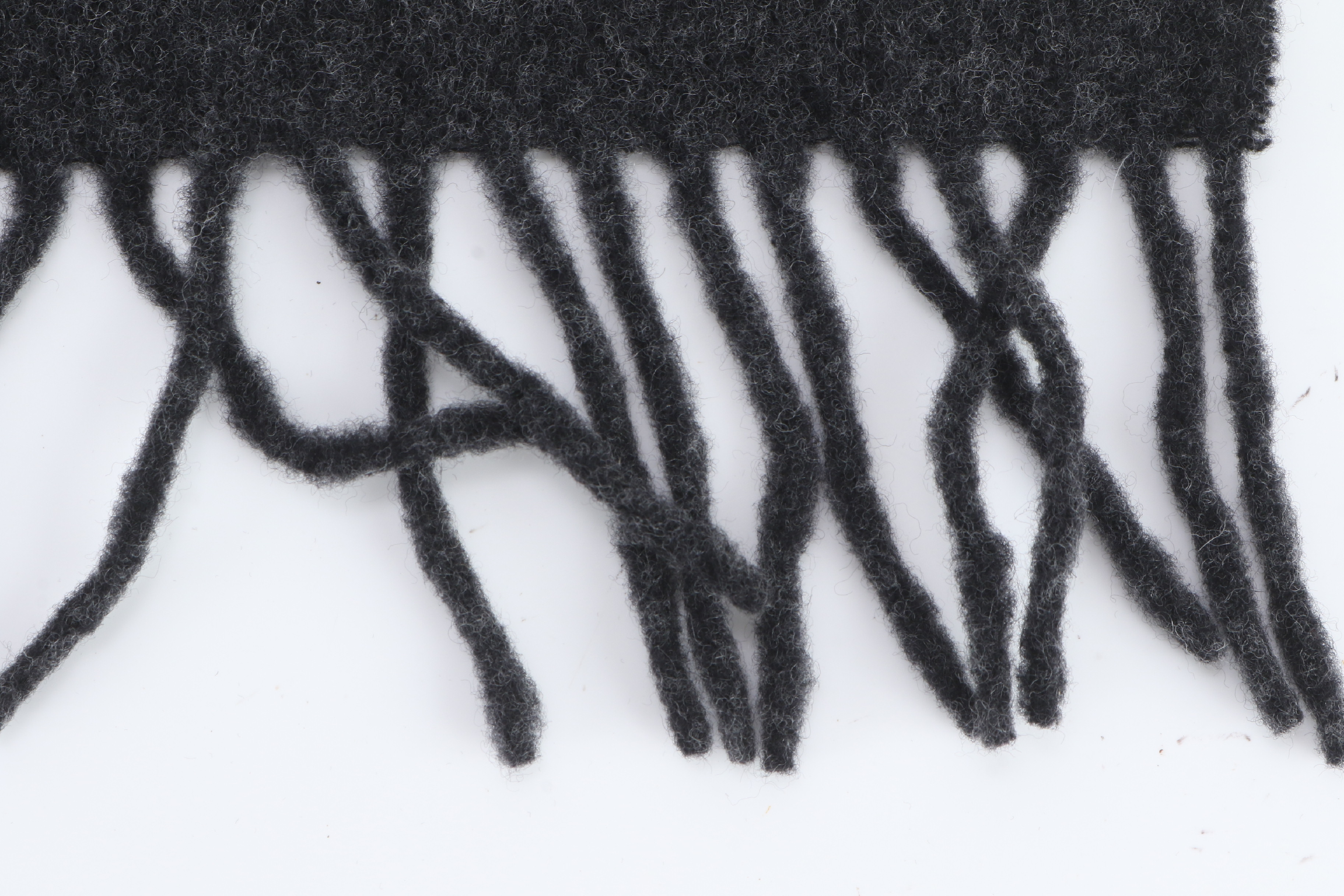 tagged fringe scarf, black, other accessories — view 4