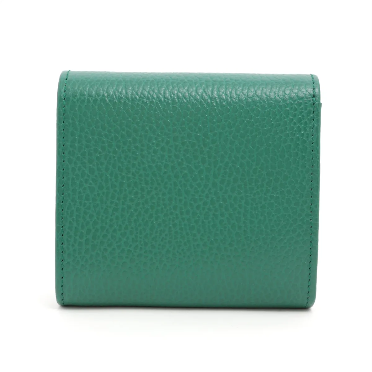 Double G 598587 PVC x Leather Compact Wallet Green — view 2