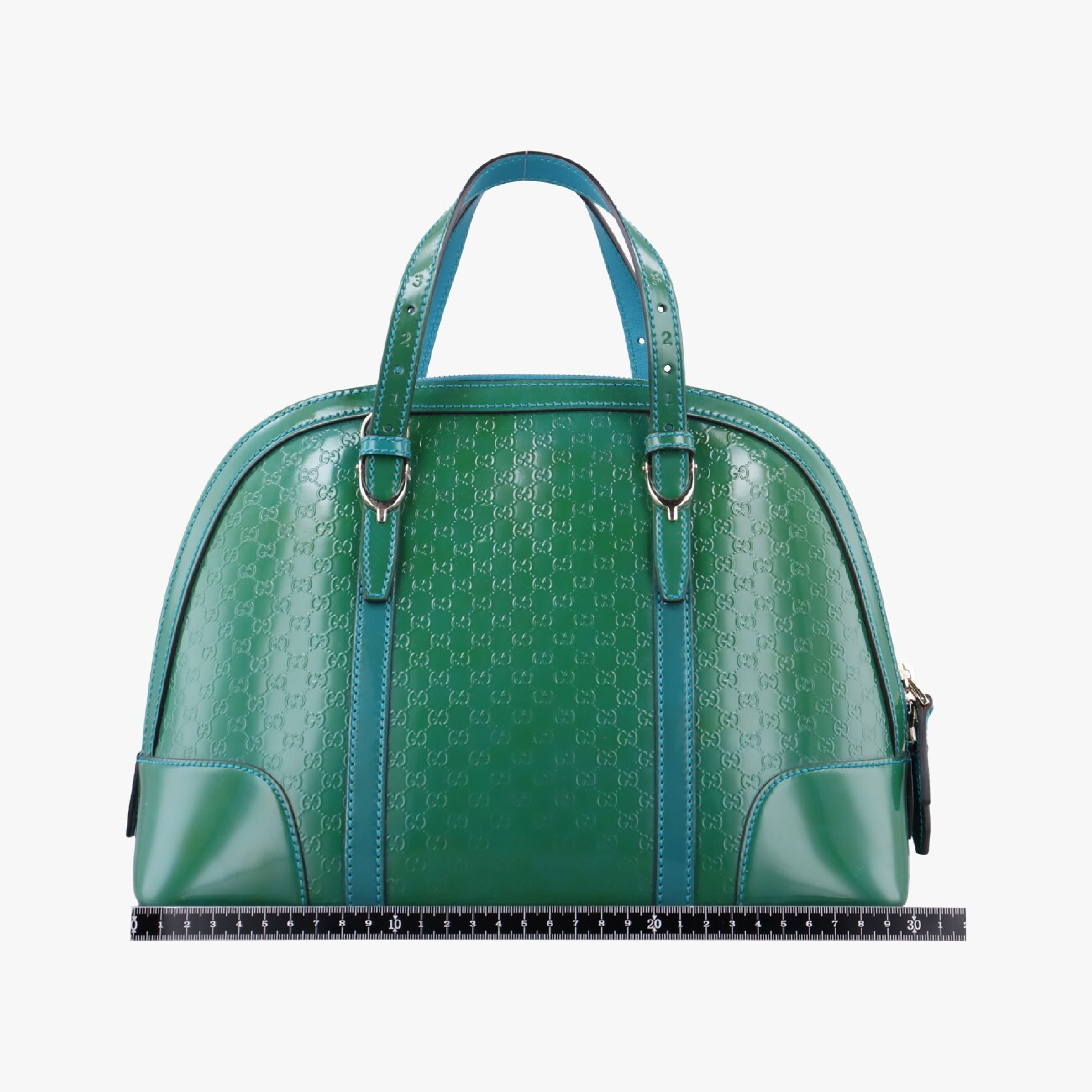 Microguccissima Green Patent Shoulder Bag 309617 G016346016 — view 2
