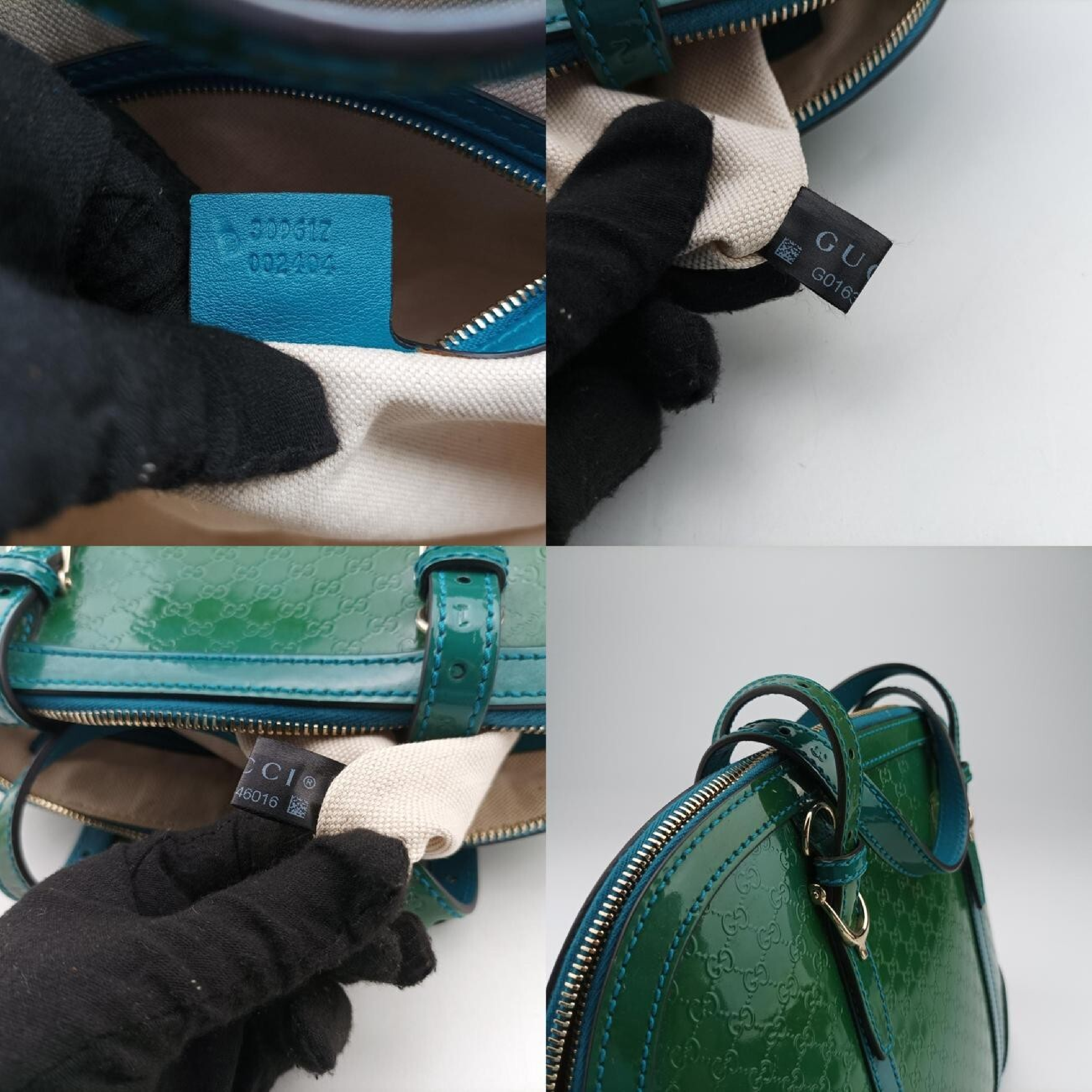 Microguccissima Green Patent Shoulder Bag 309617 G016346016 — view 8
