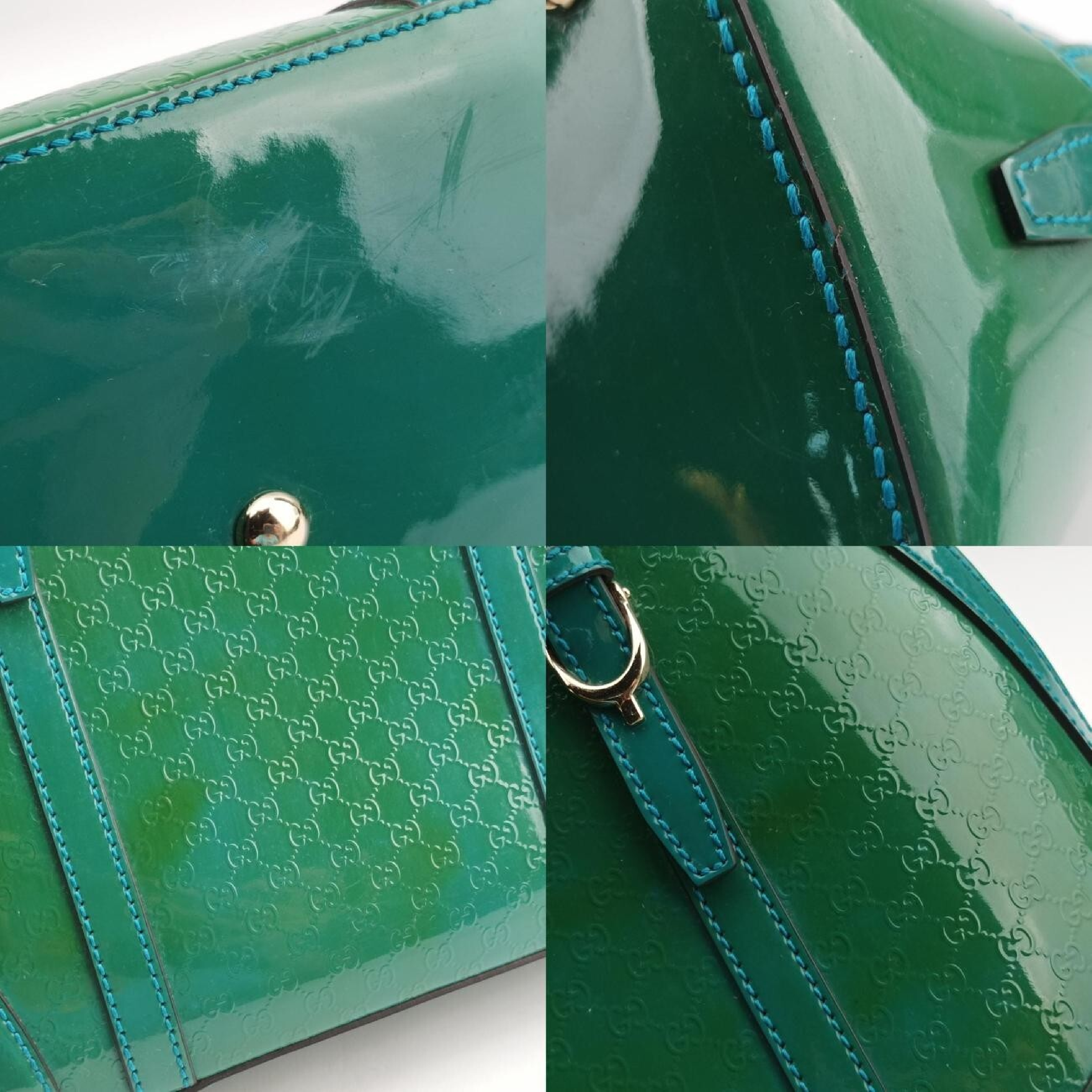 Microguccissima Green Patent Shoulder Bag 309617 G016346016 — view 9