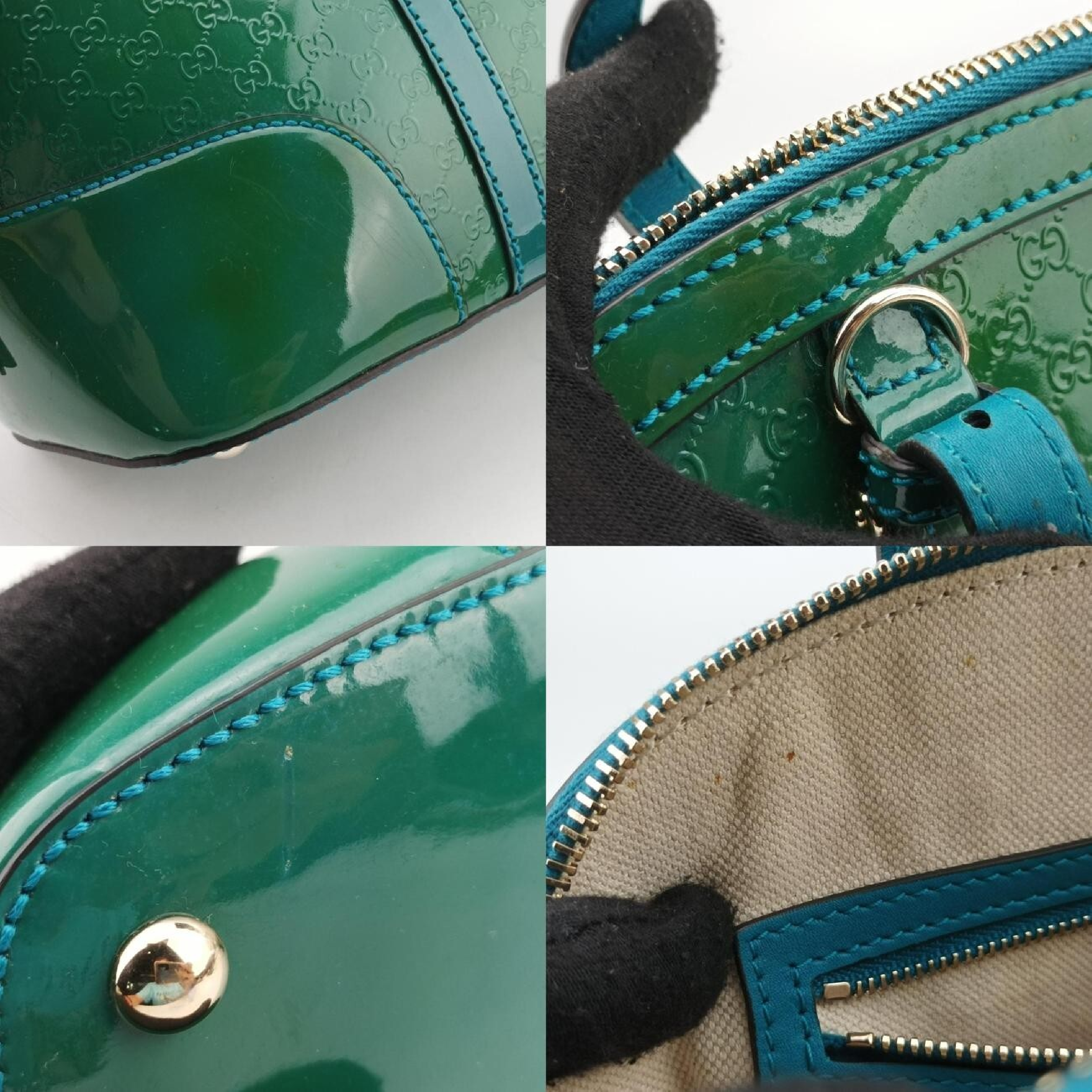 Microguccissima Green Patent Shoulder Bag 309617 G016346016 — view 10