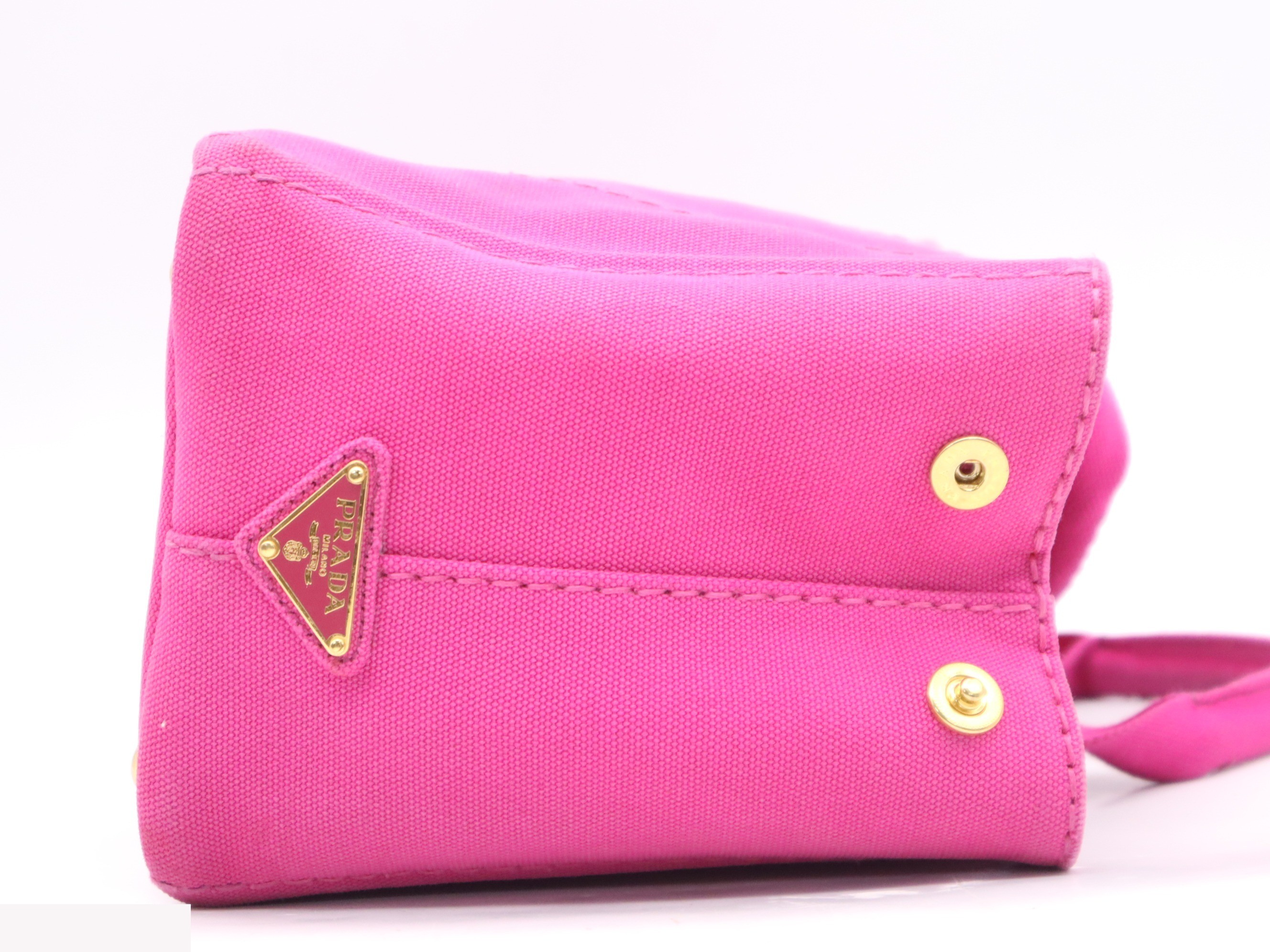 Canvas Canapa Mini Tote Bag, Pink — view 5