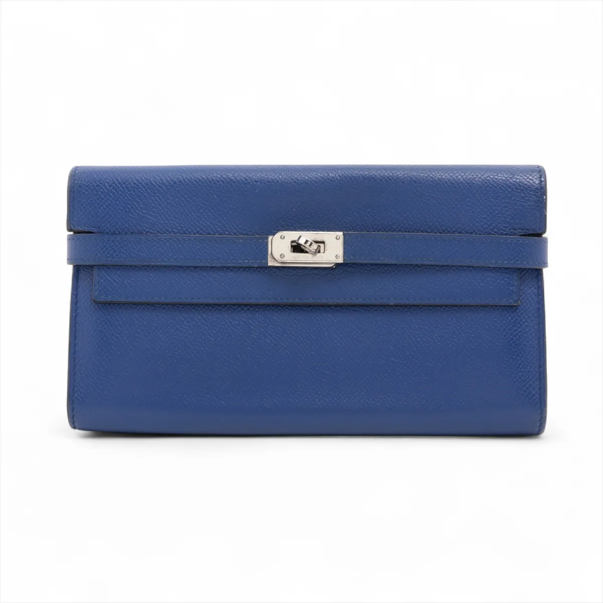 Kelly Wallet Long, Veau Epsom Leather, Long Wallet, Blue, Silver Hardware P: 2012