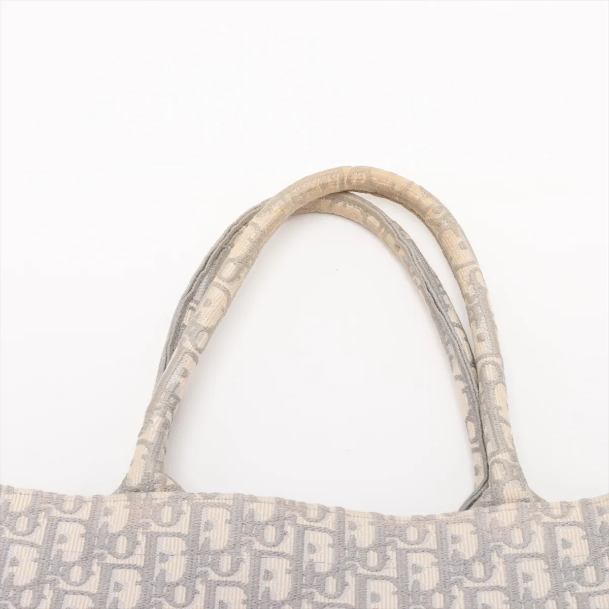 Oblique Book Tote Large Canvas Tote Bag Gray x Pink — view 6