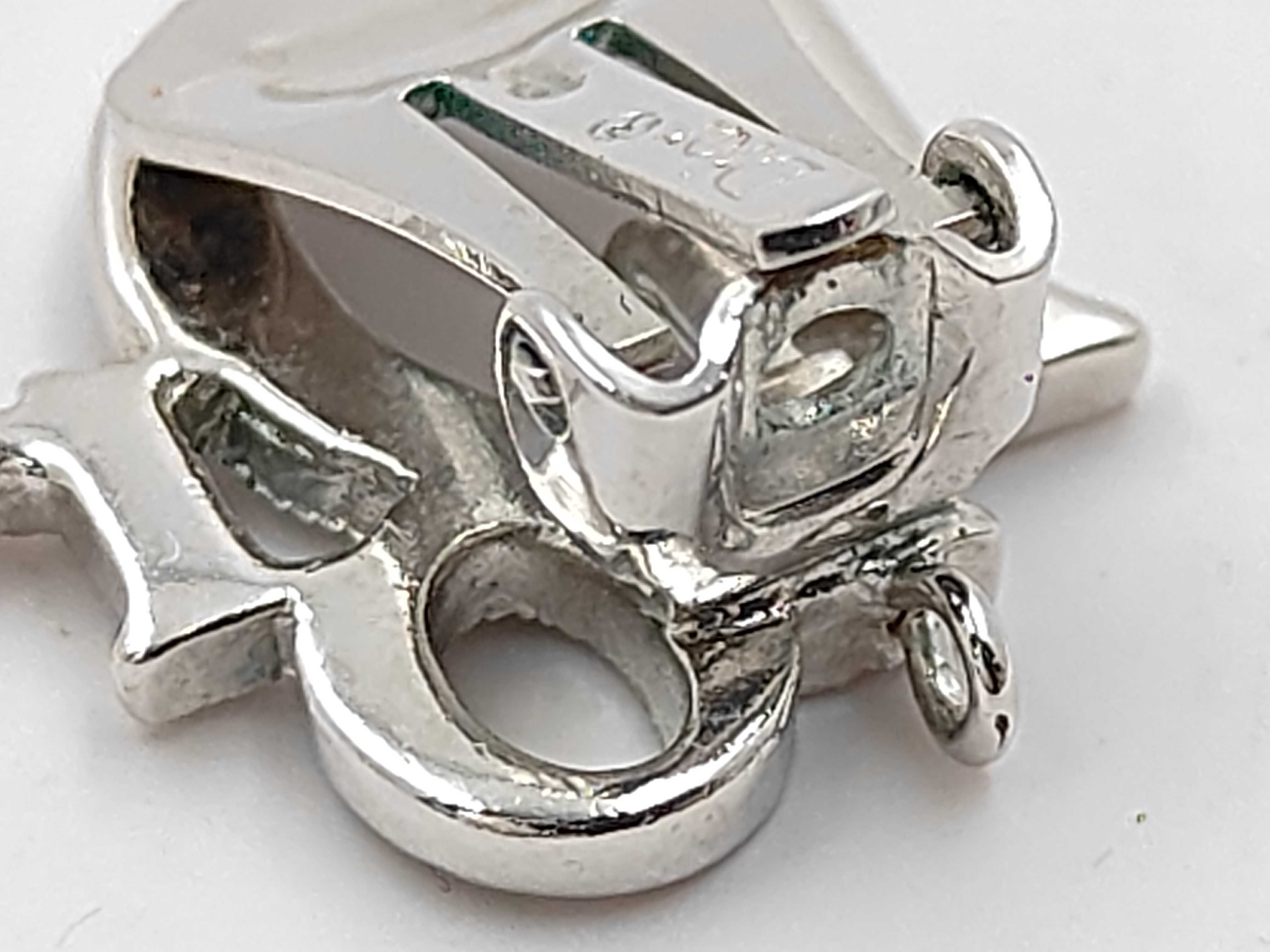 Logo Rhinestone Silver Earrings — view 7