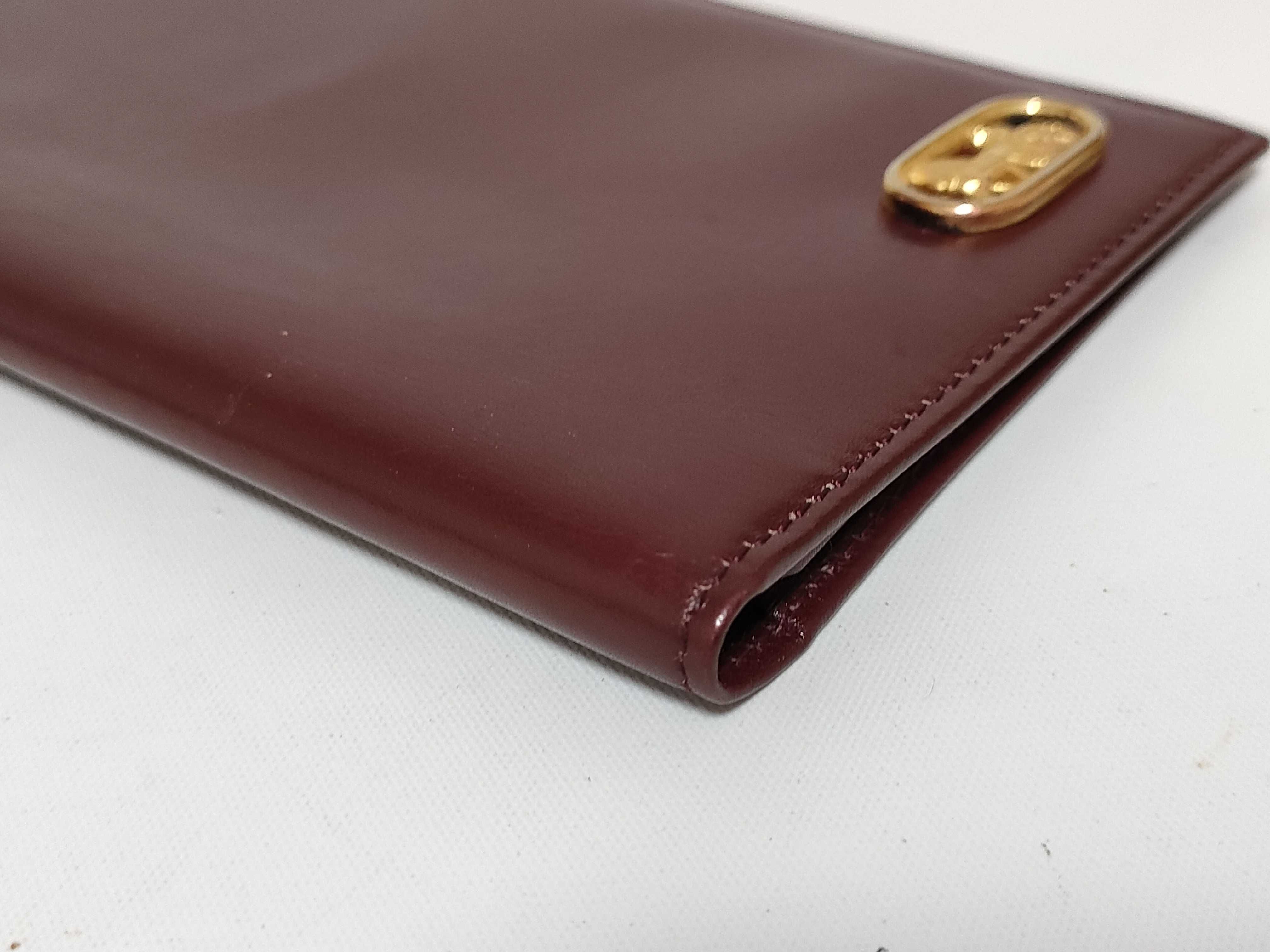 Leather Long Wallet with Carriage Hardware - Billfold — view 4