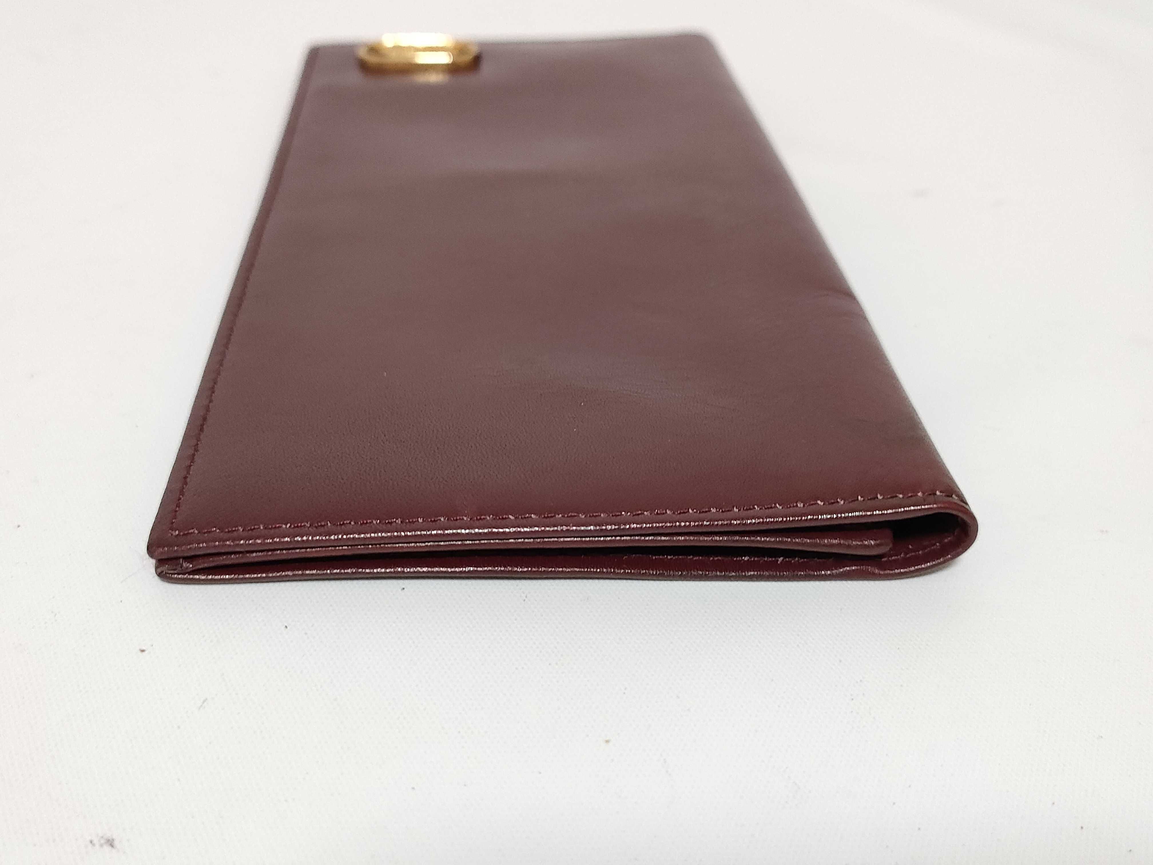Leather Long Wallet with Carriage Hardware - Billfold — view 6