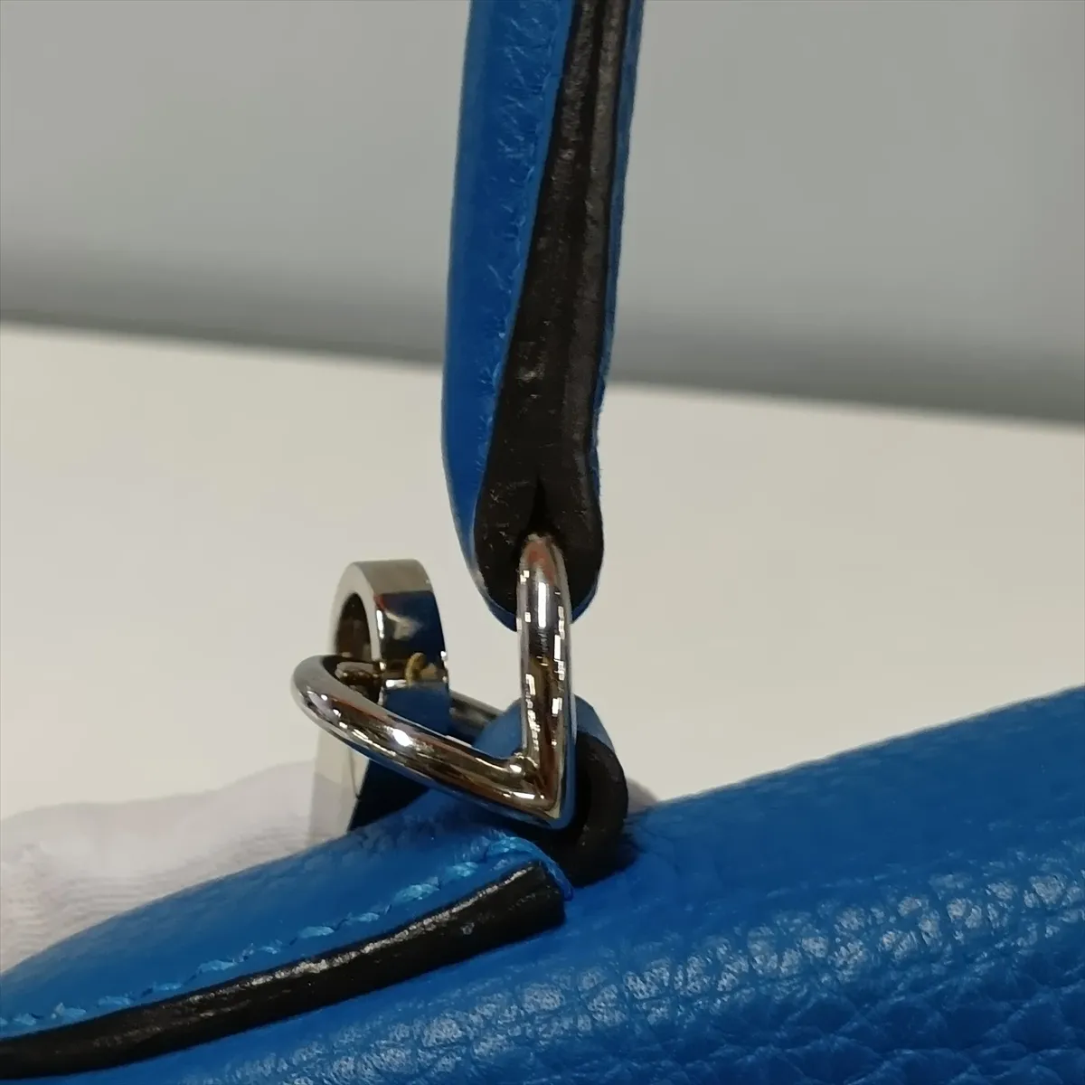 [Individually packaged] Hermes Kelly 28 Letournée Taurillon Clemence Bleu Zellige Silver Hardware D:2019 — view 12