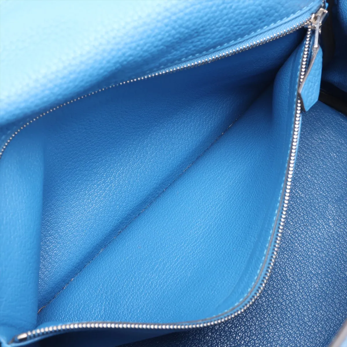 [Individually packaged] Hermes Kelly 28 Letournée Taurillon Clemence Bleu Zellige Silver Hardware D:2019 — view 9