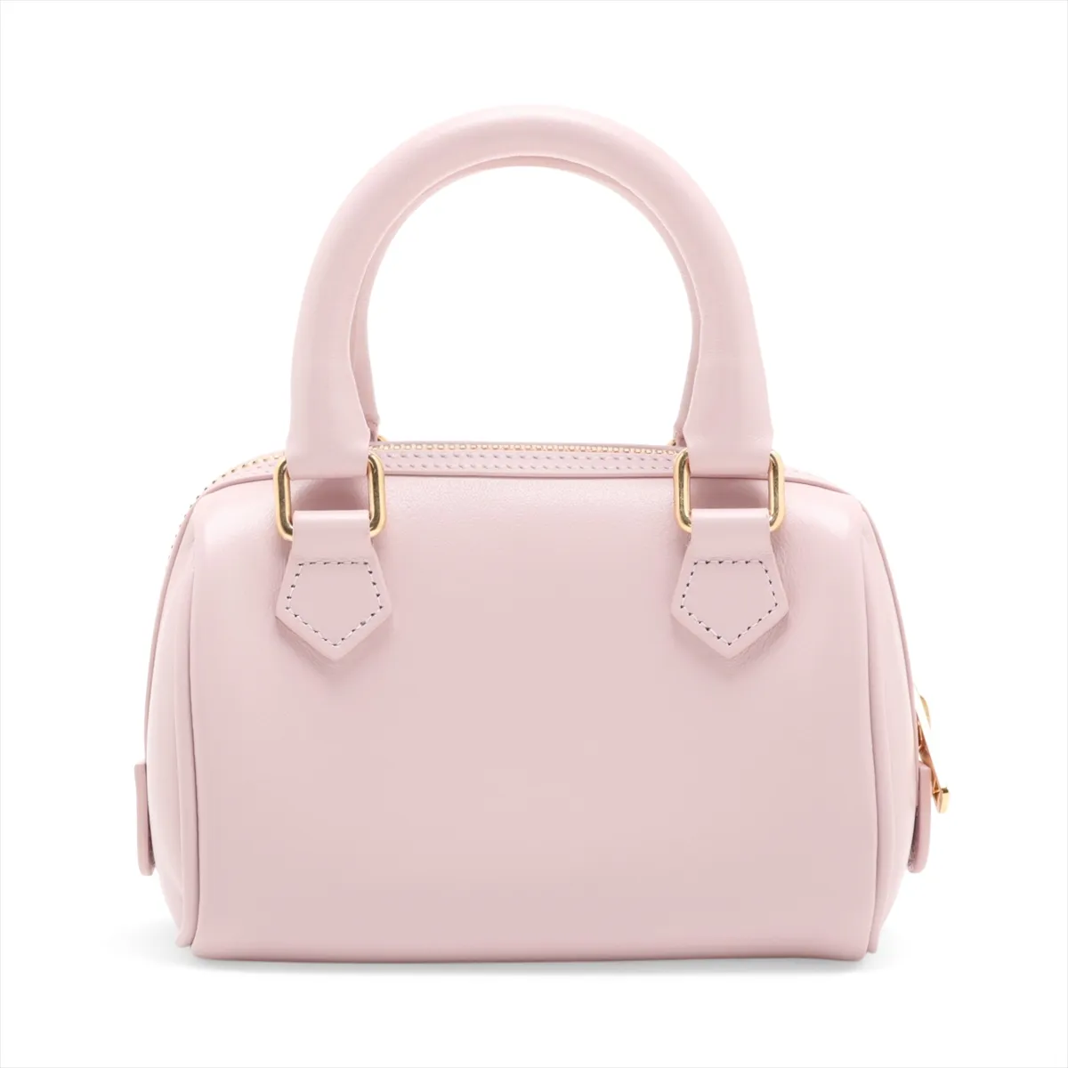 Cuir Triomphe Small Boston Leather 2-Way Handbag, Pink — view 2