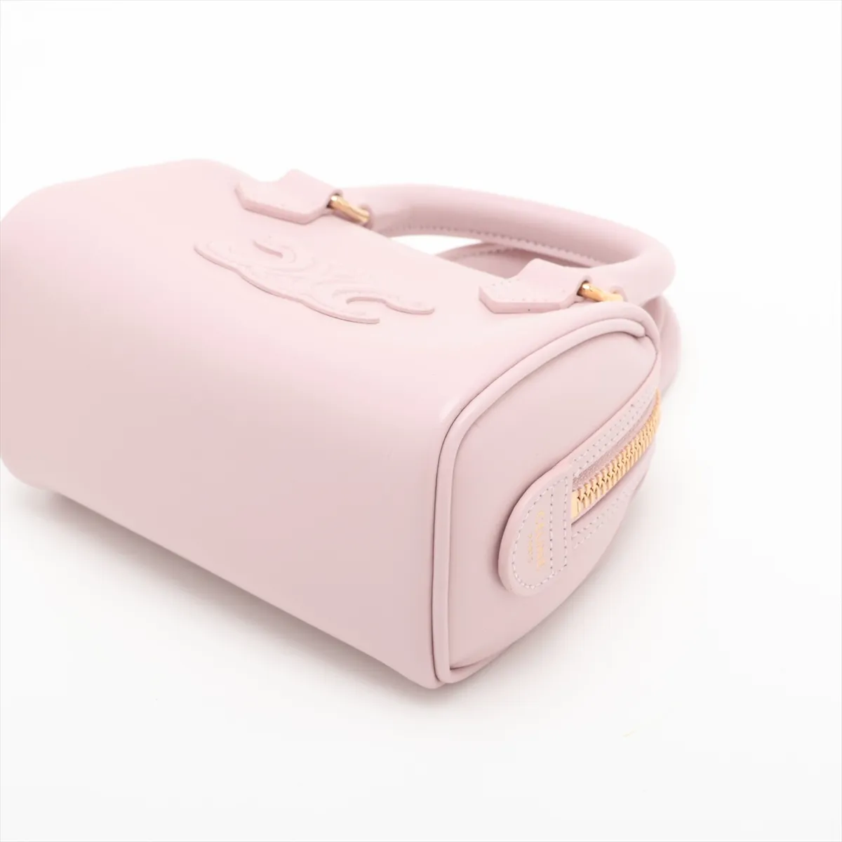 Cuir Triomphe Small Boston Leather 2-Way Handbag, Pink — view 3