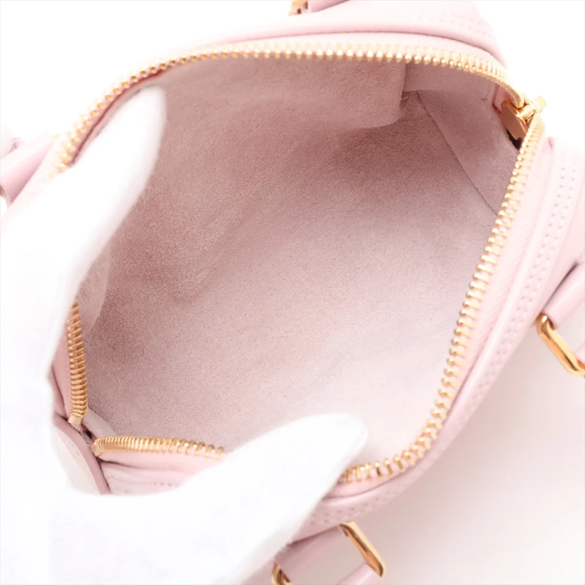 Cuir Triomphe Small Boston Leather 2-Way Handbag, Pink — view 8