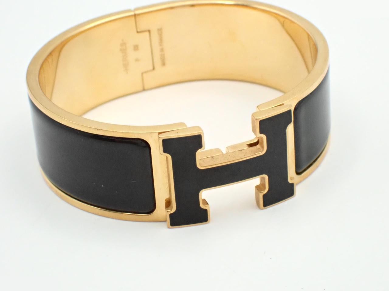 Bracelet, "Click H," Black, Wrist circumference approximately 16.5 cm — view 3