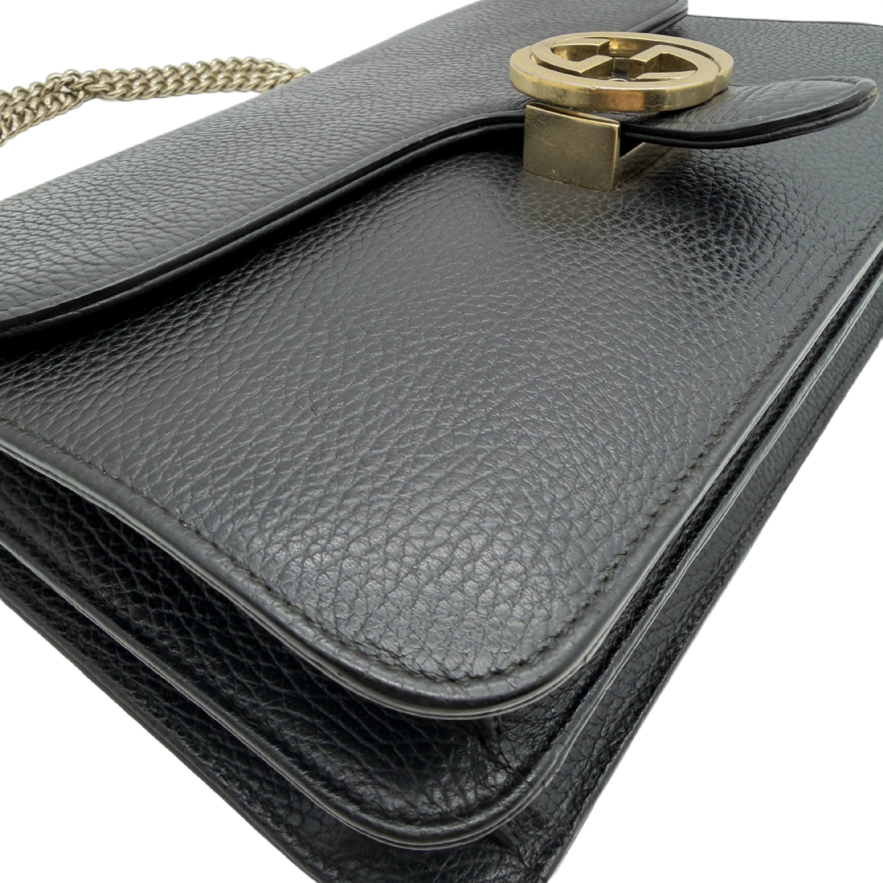 Interlocking G Leather Chain Shoulder Bag — view 2