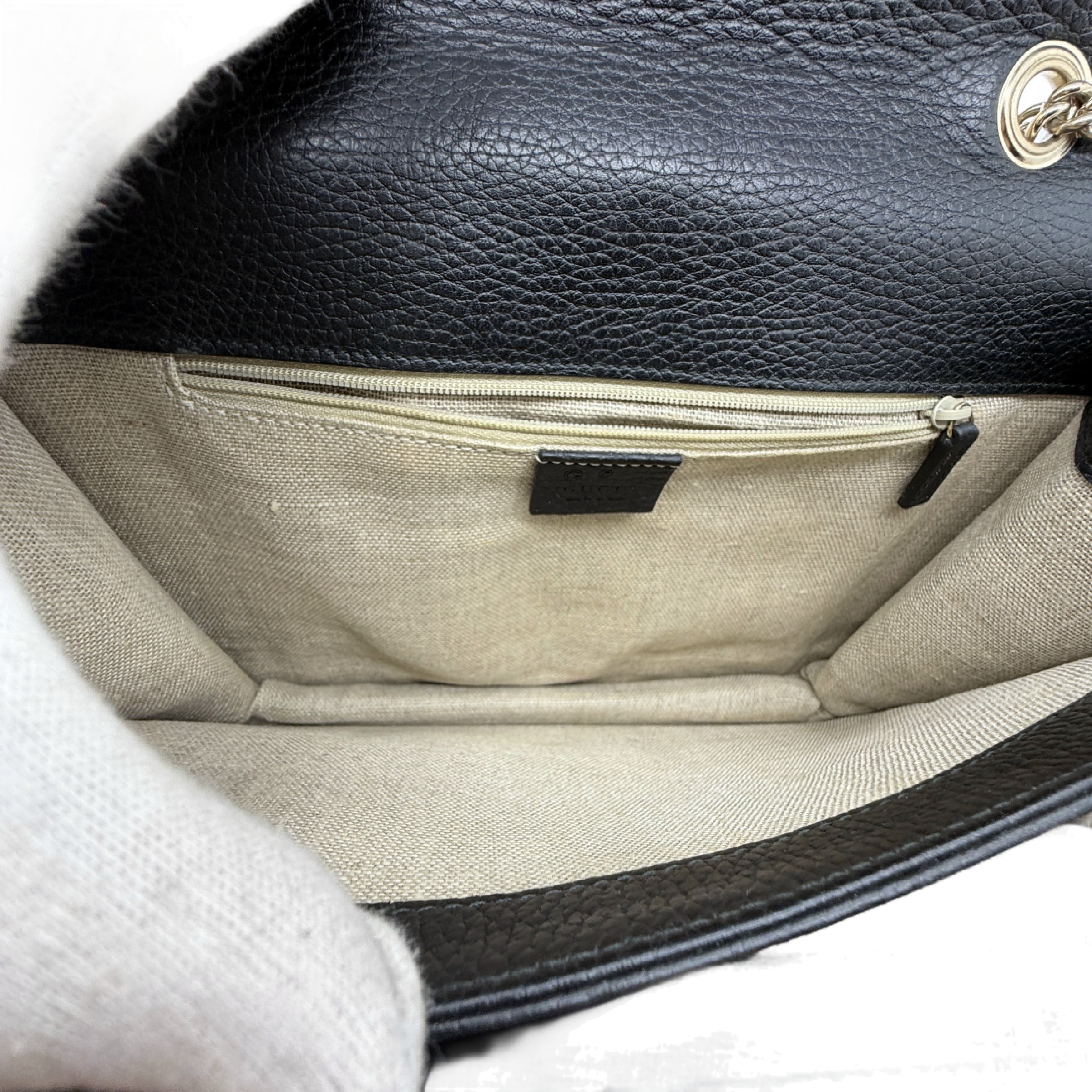 Interlocking G Leather Chain Shoulder Bag — view 12