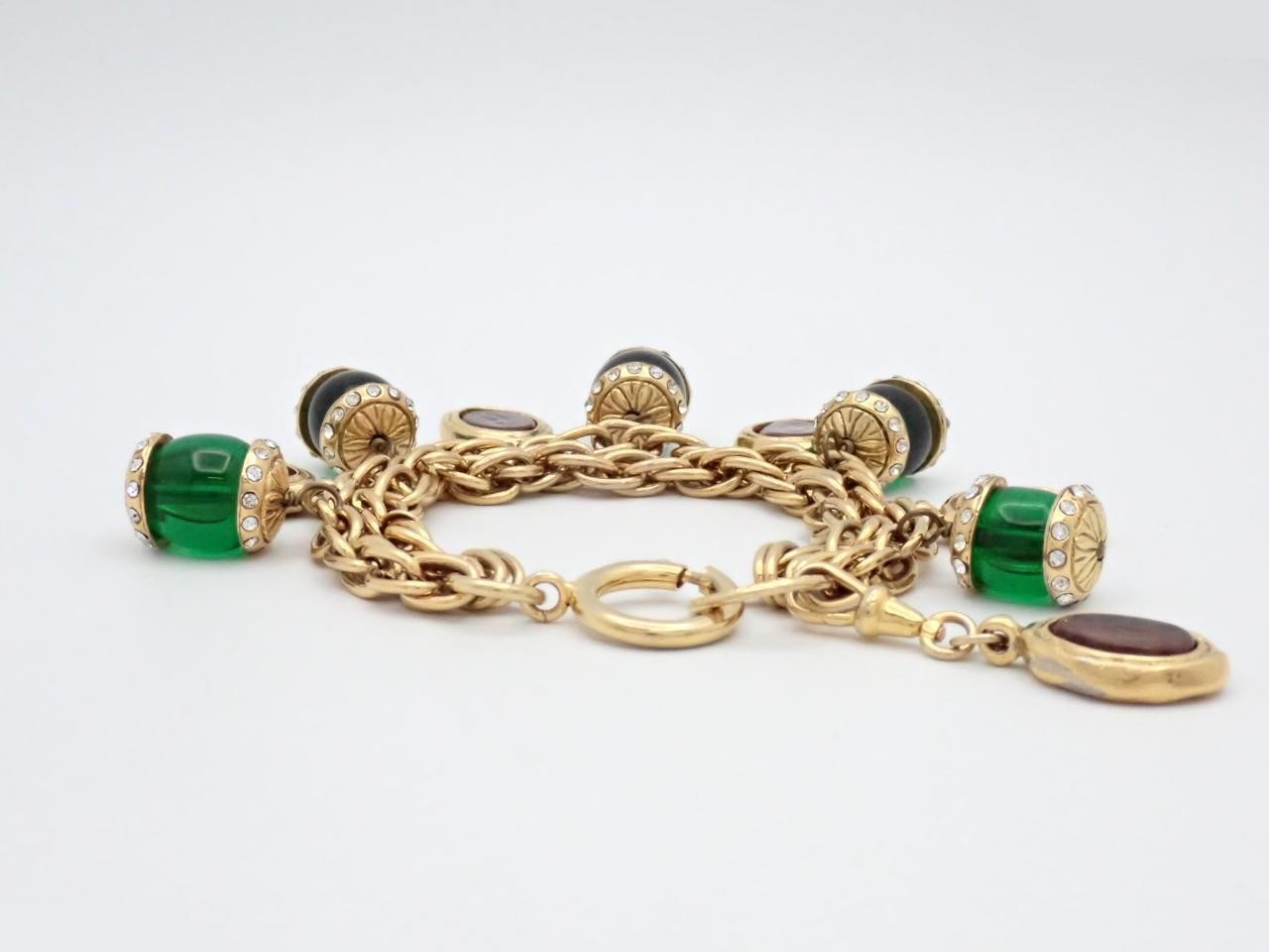 colored stone double chain bracelet, wrist circumference approximately 18cm — view 2
