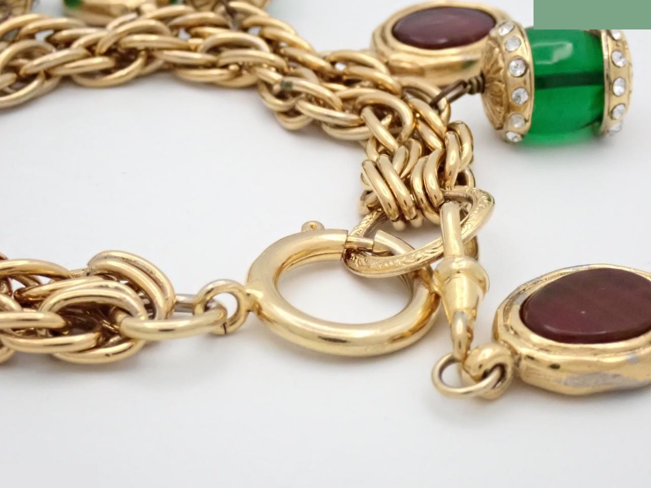 colored stone double chain bracelet, wrist circumference approximately 18cm — view 3