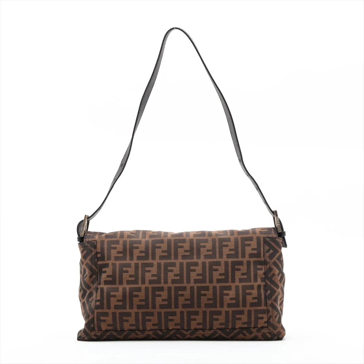 Zucca 8BT180 Canvas x Leather Shoulder Bag Brown x Black — view 2