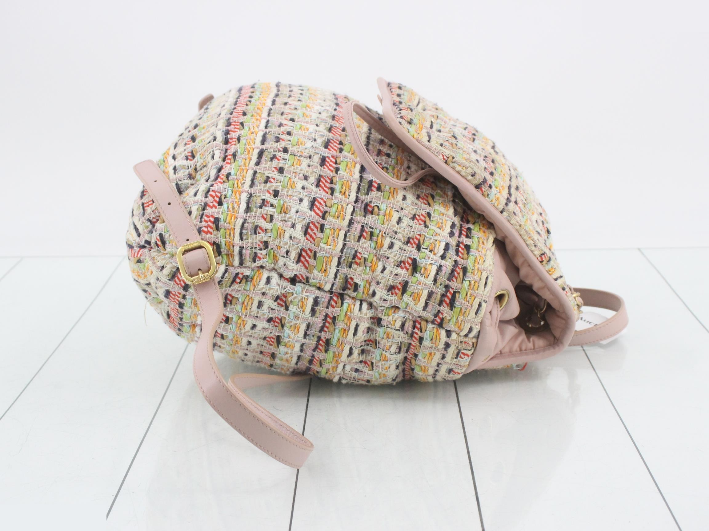 Matelassé Tweed Backpack — view 3