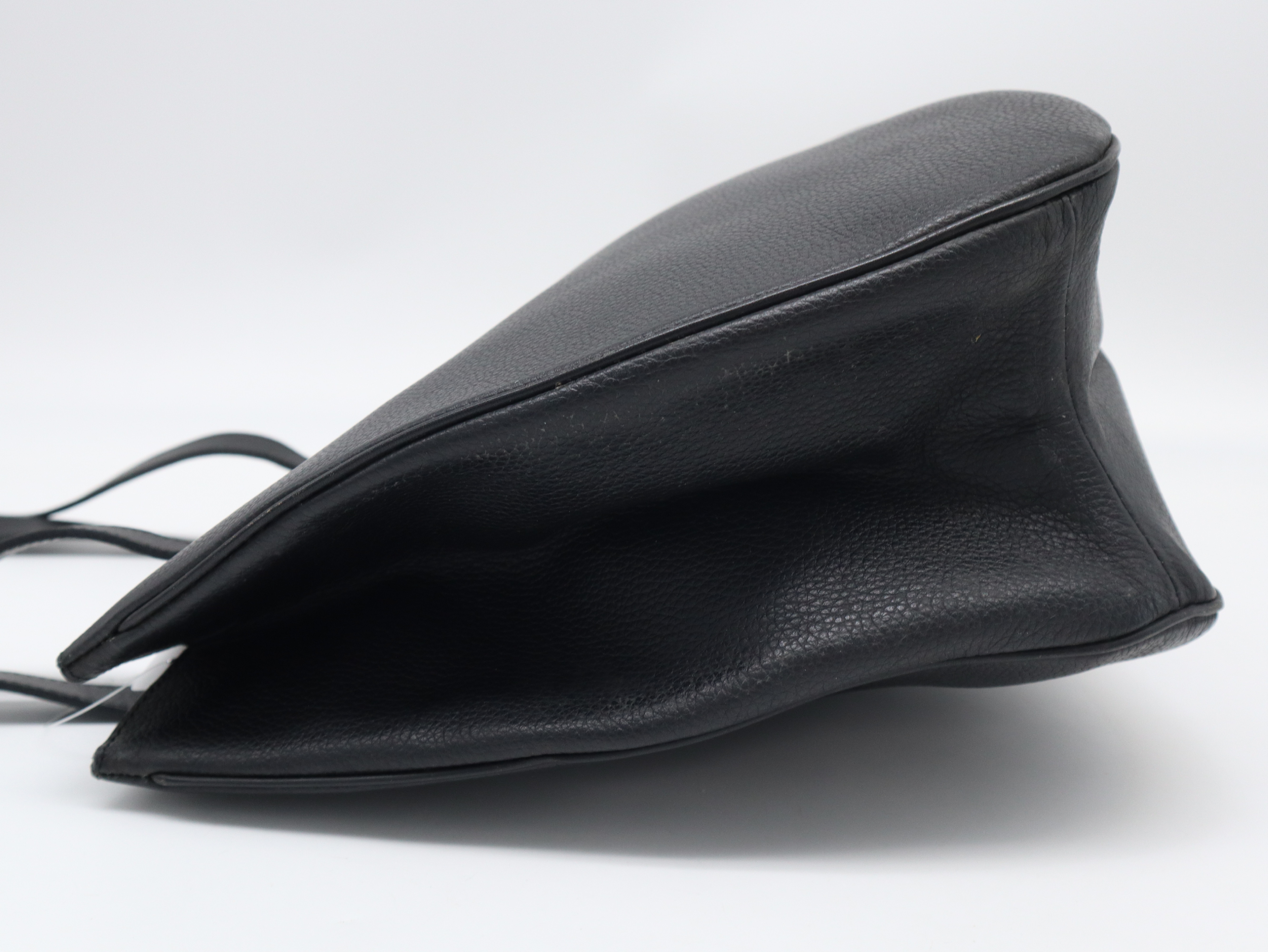 Leather Toggle Tote Bag, Black Tote Bag — view 3