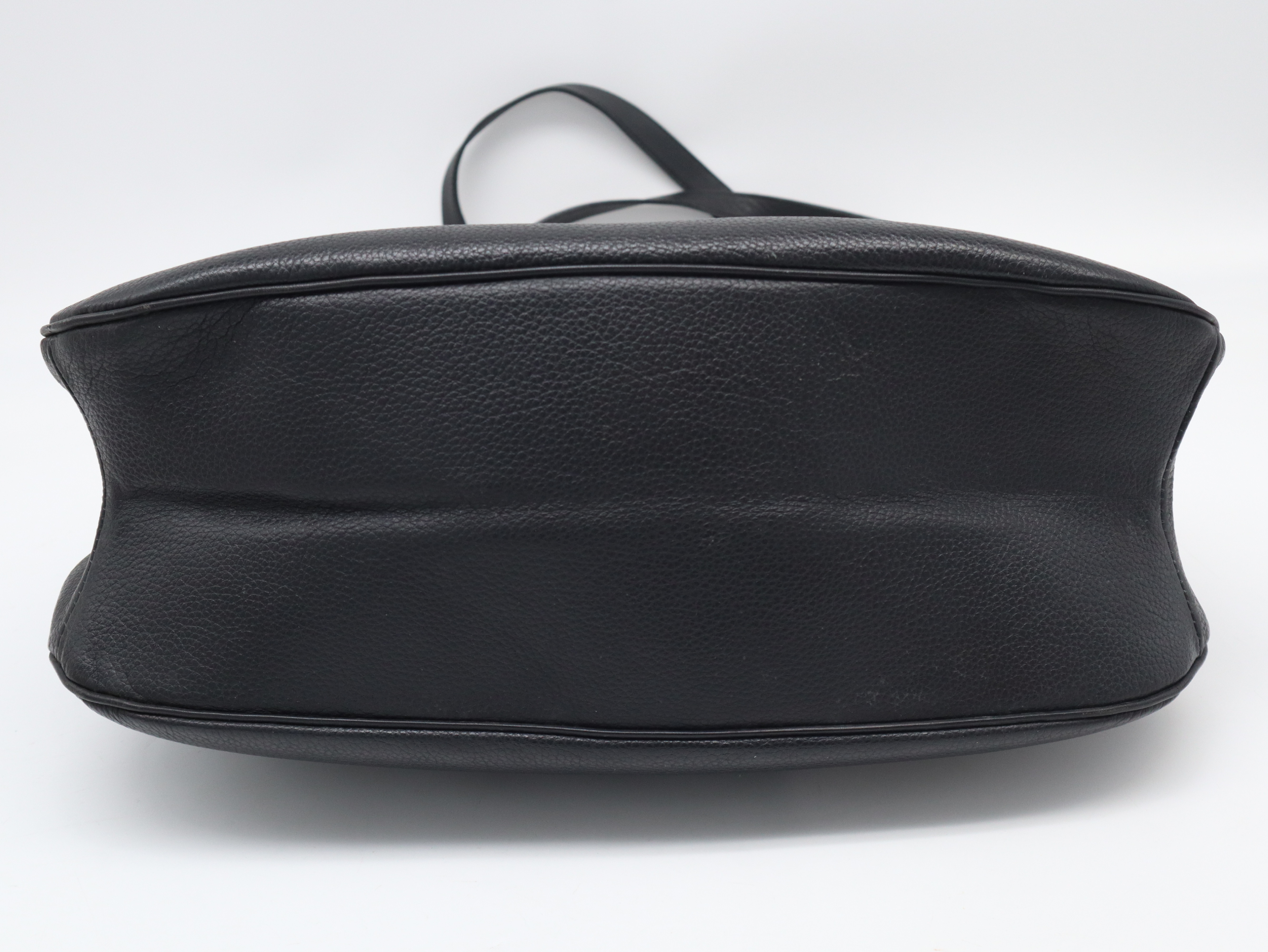 Leather Toggle Tote Bag, Black Tote Bag — view 5