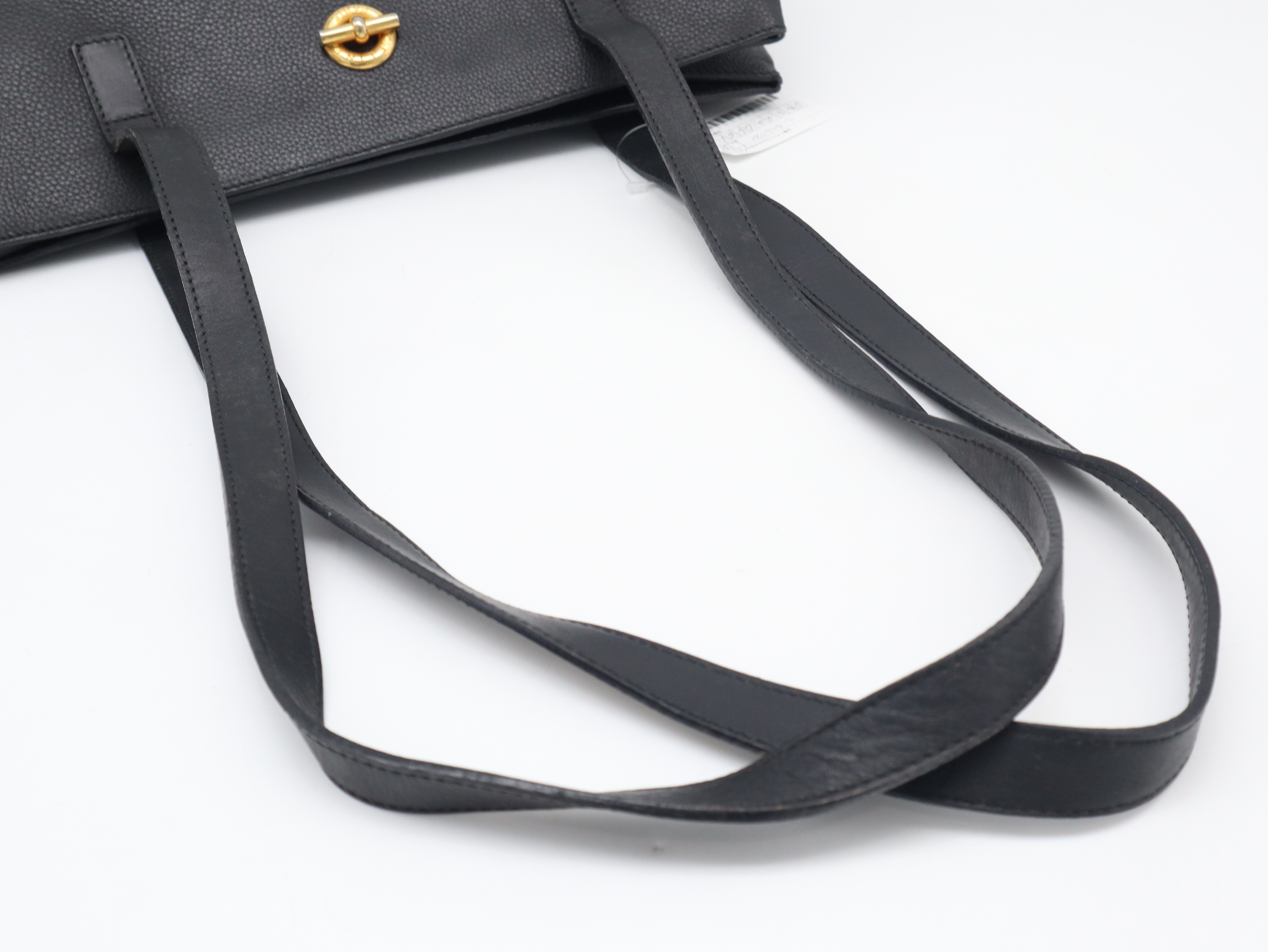 Leather Toggle Tote Bag, Black Tote Bag — view 6