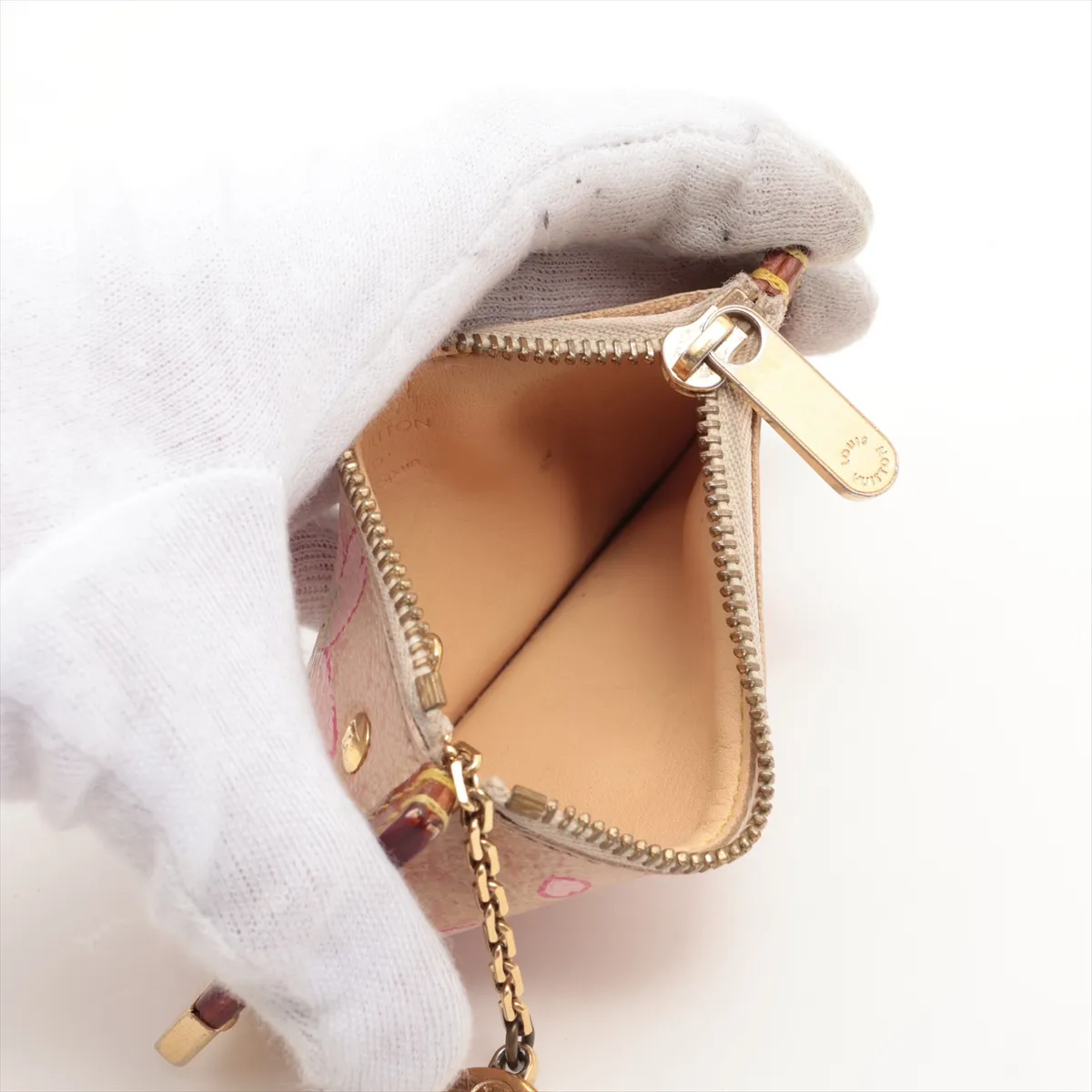 Monogram Cherry Blossom Pochette Clé M92016 CA0033 Pink Coin Case — view 3