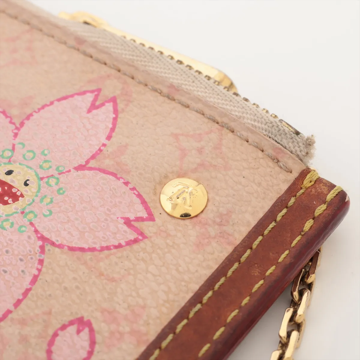 Monogram Cherry Blossom Pochette Clé M92016 CA0033 Pink Coin Case — view 8