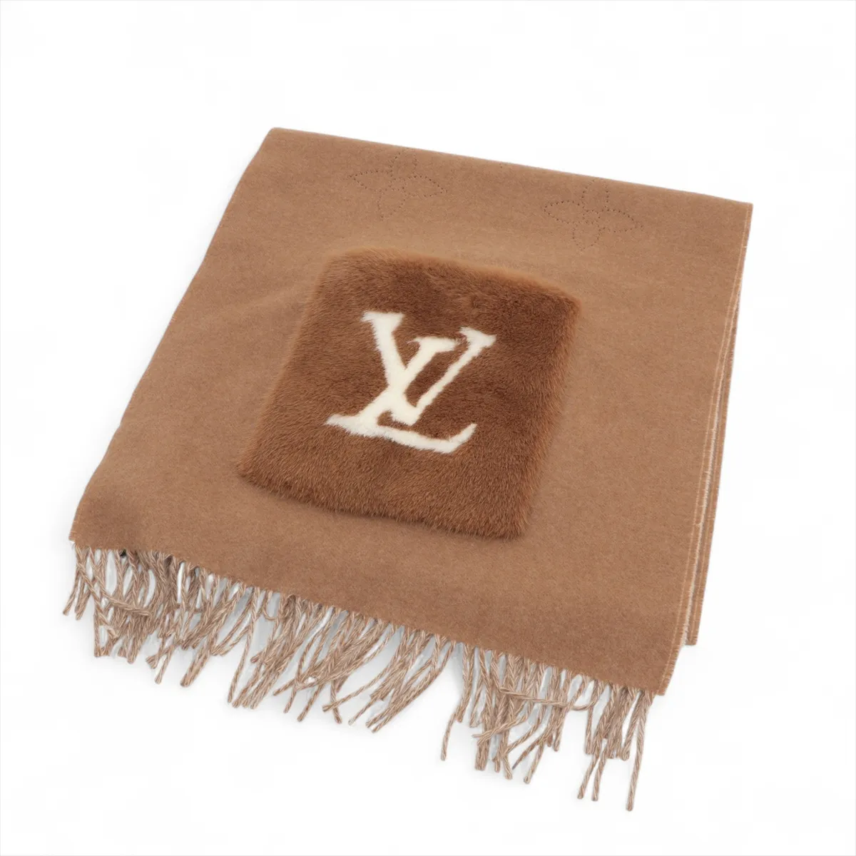 Vison LV Cozy AL3232 Scarf, Cashmere, Brown.
