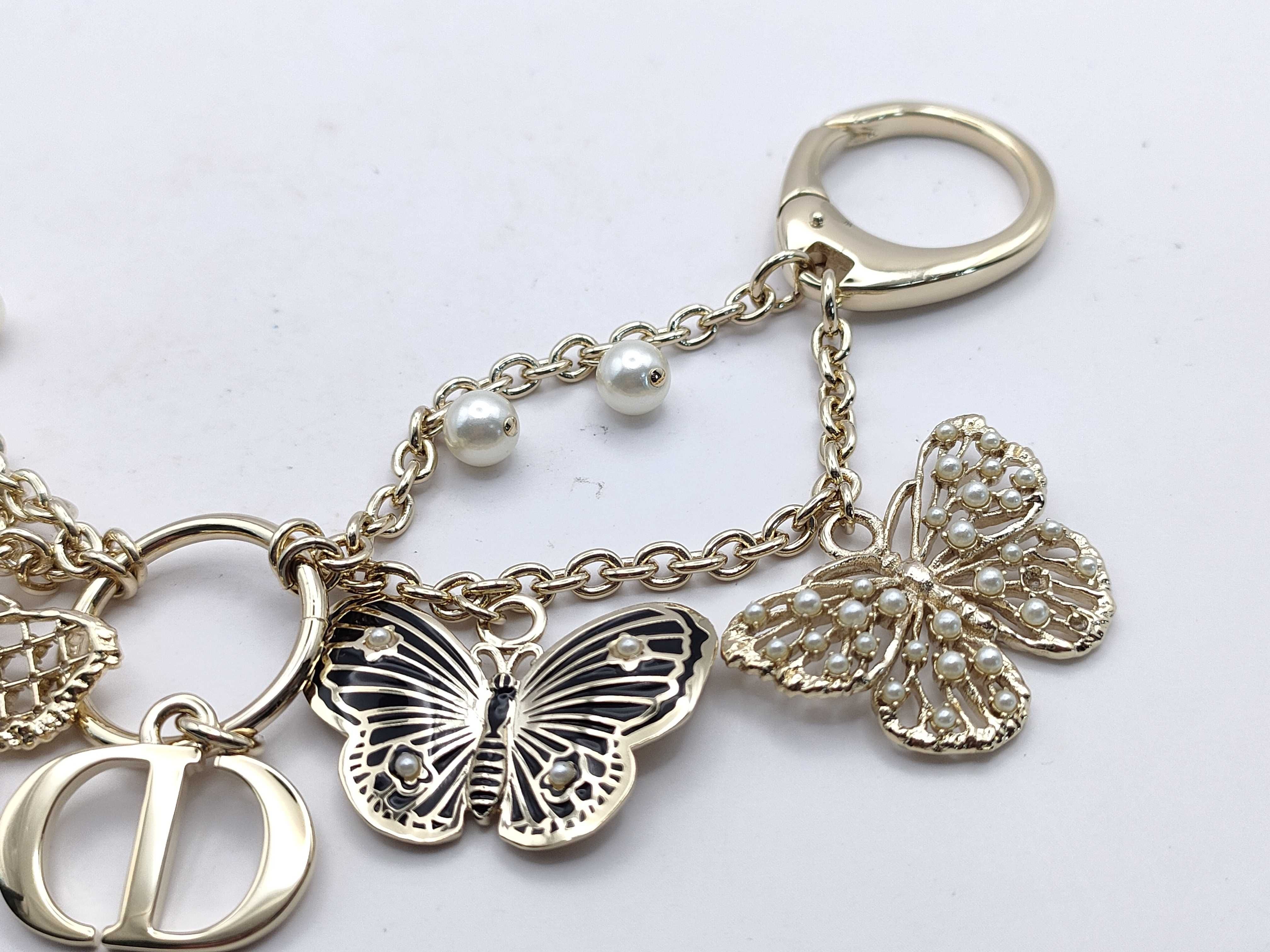Butterfly Resin Pearl Charm — view 3