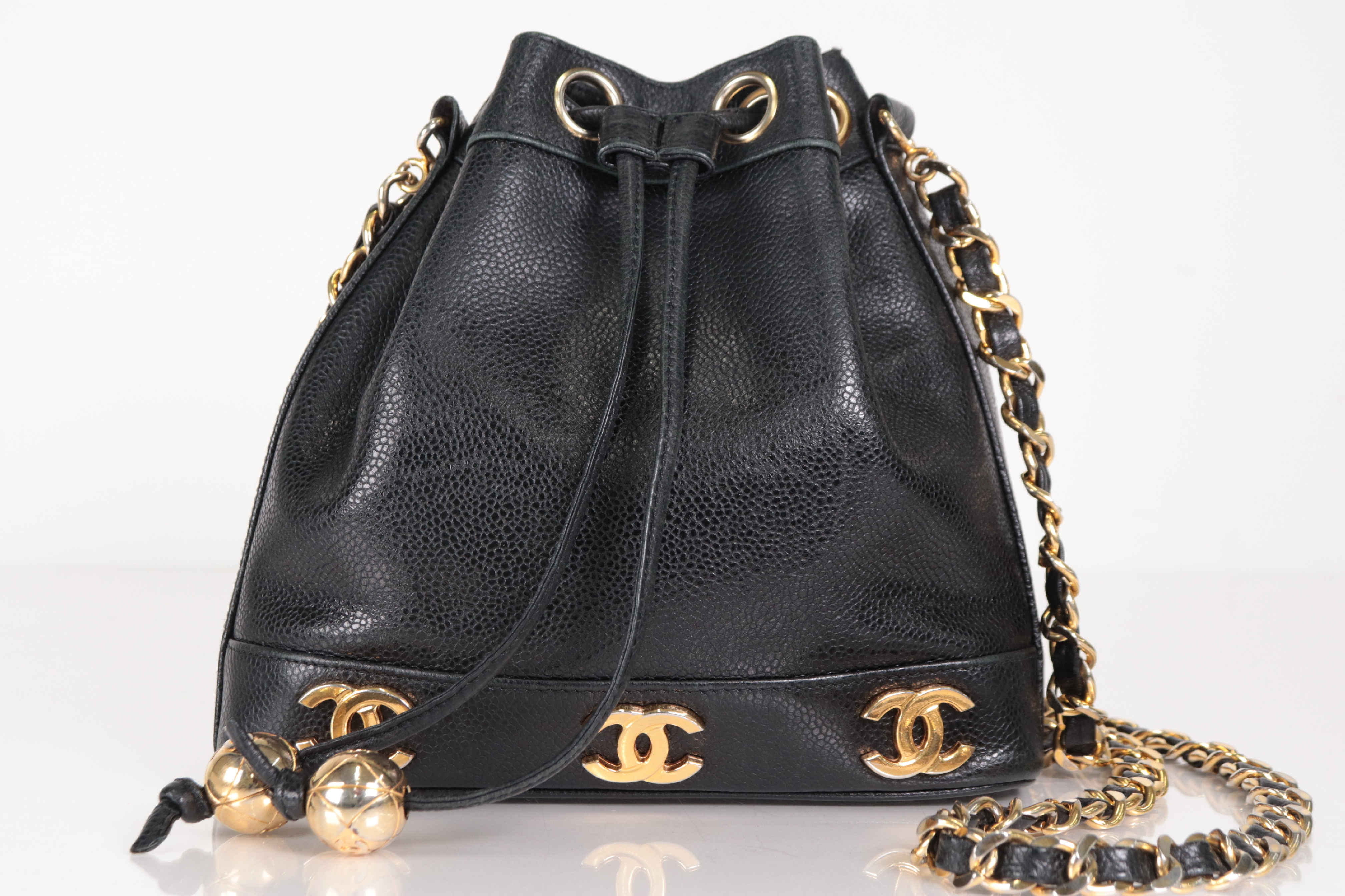 Triple Coco Caviar Mini Chain Shoulder Bag (Series 4) — view 2